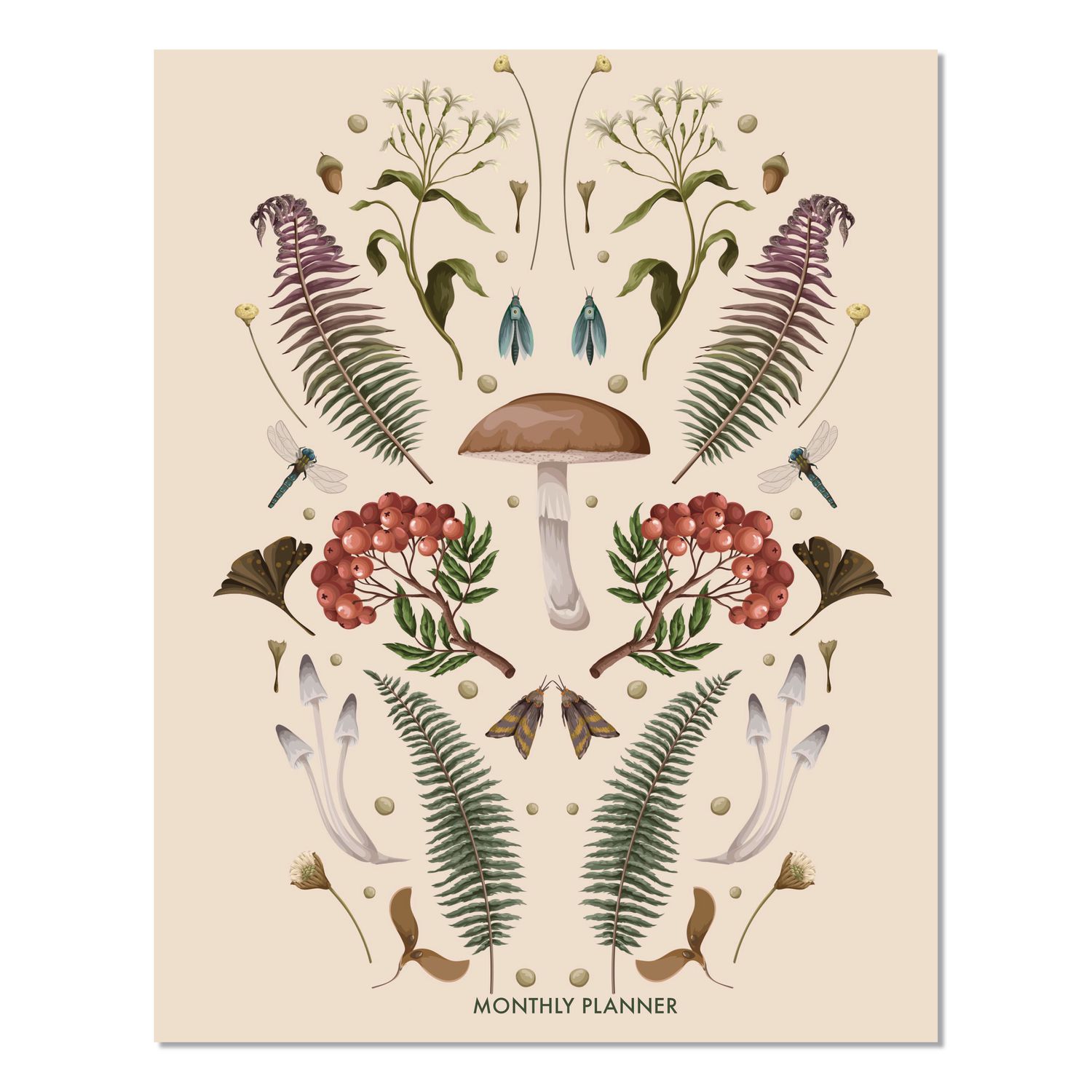 Magic Mushroom Monthly Planner 7.5 x 9.5, Multicolor Cover, 12-Month (Jan to Dec): 2026