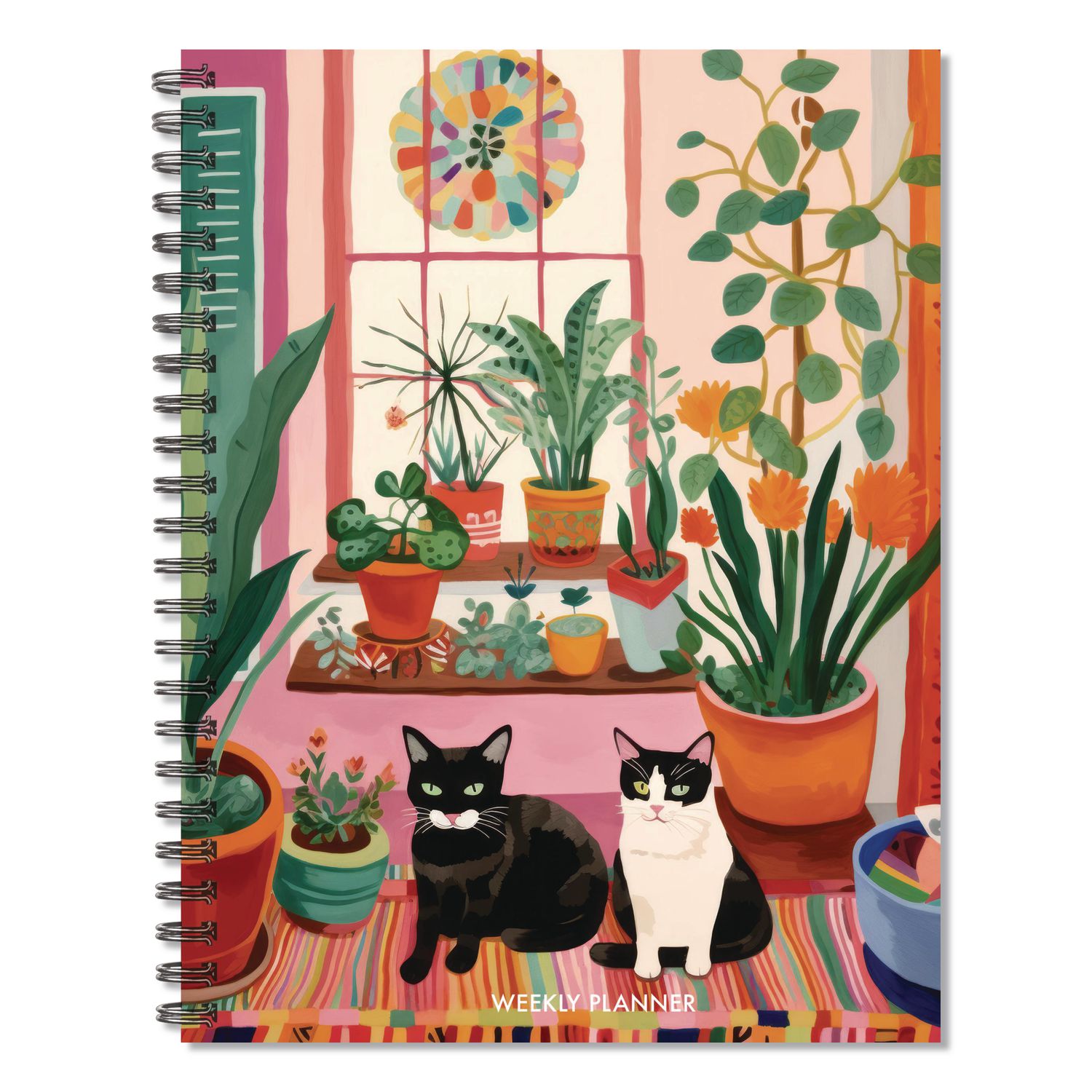 Cats Love Plants Weekly/Monthly Planner, 8.5 x 6.5, Multicolor Cover, 12-Month (Jan to Dec): 2026