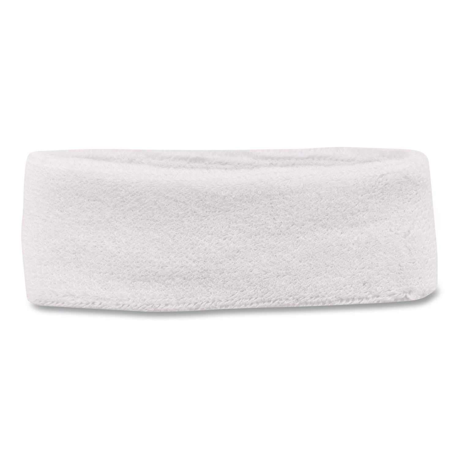 Chill-Its 6550 Head Terry Cloth Sweatband, Cotton Terry, One Size Fits Most, White