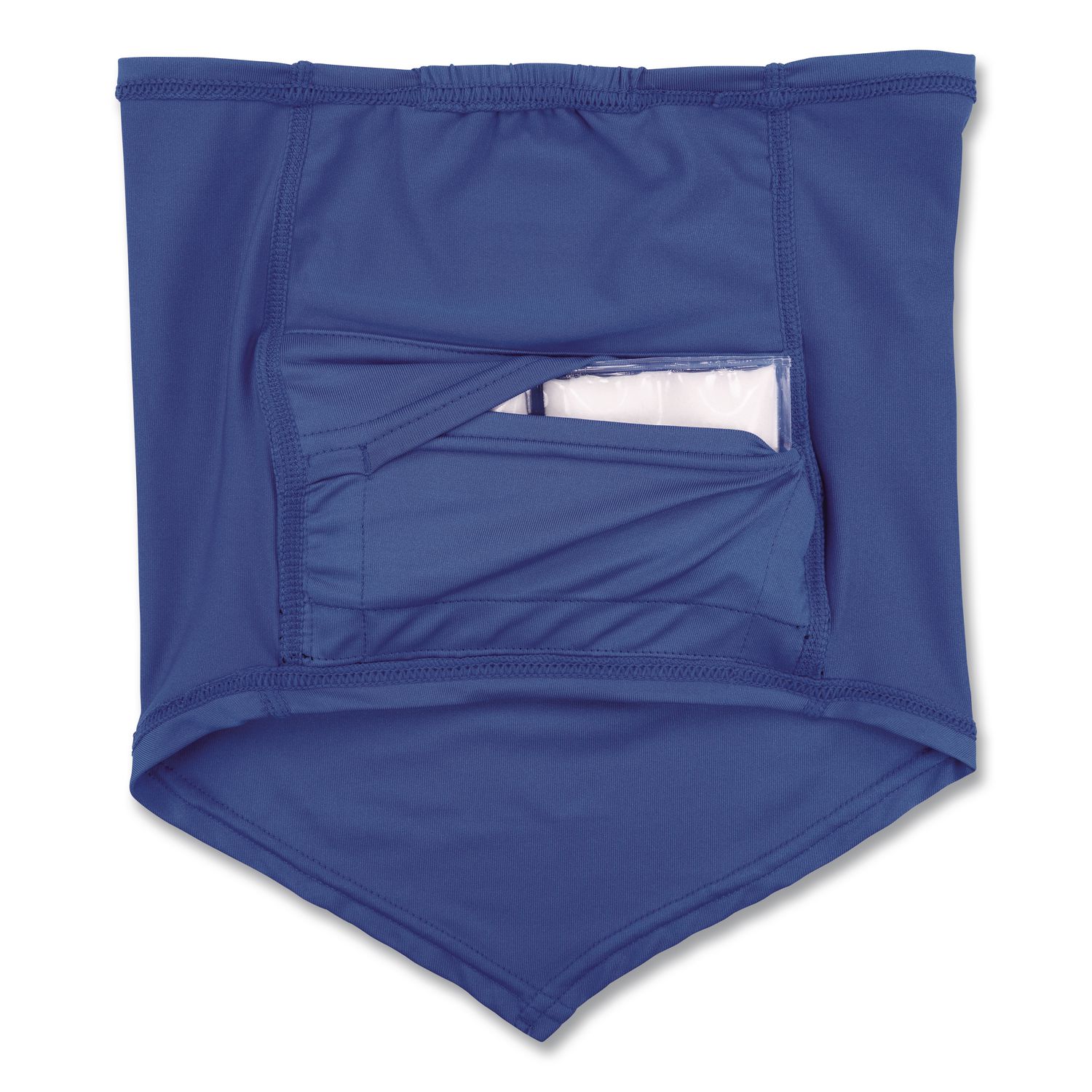 Chill-Its 6482 Cooling Neck Gaiter Bandana Pocket Kit, Polyester/Spandex, Small/Medium, Blue