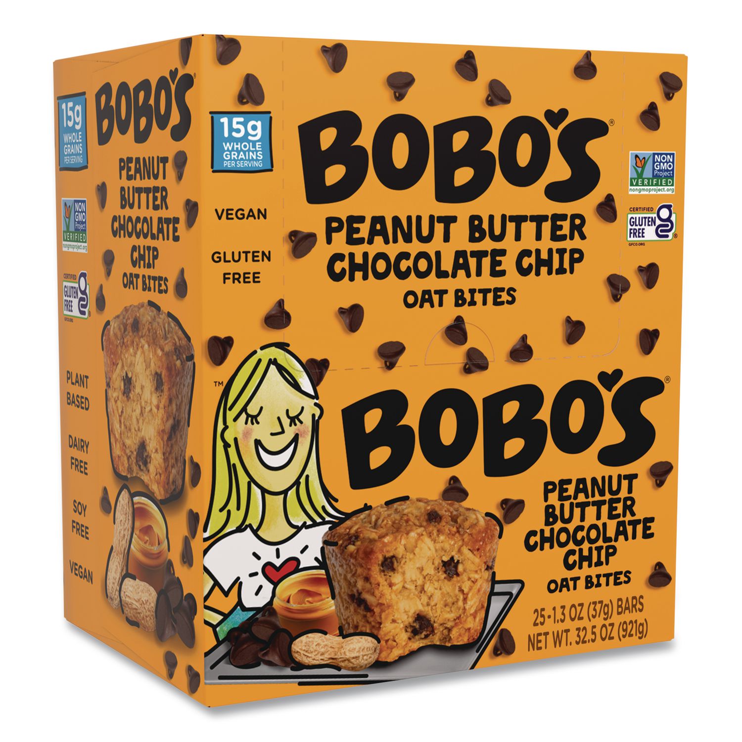 Oatmeal Bites, Peanut Butter Chocolate Chip, 1.3 oz Individually Wrapped, 25/Box