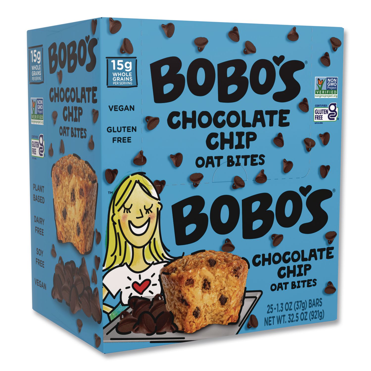 Oatmeal Bites, Chocolate Chip, 1.3 oz Individually Wrapped, 25/Box