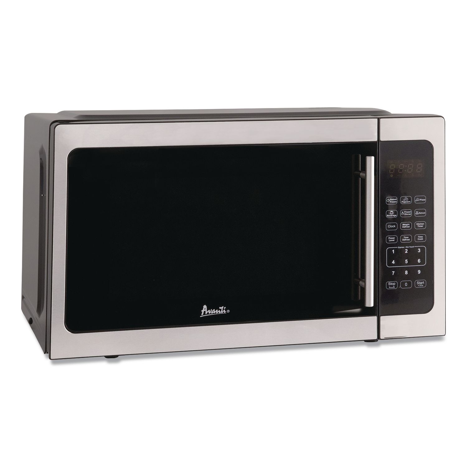 1.5 cu ft Countertop Microwave, 1,000 W, Stainless Steel/Black