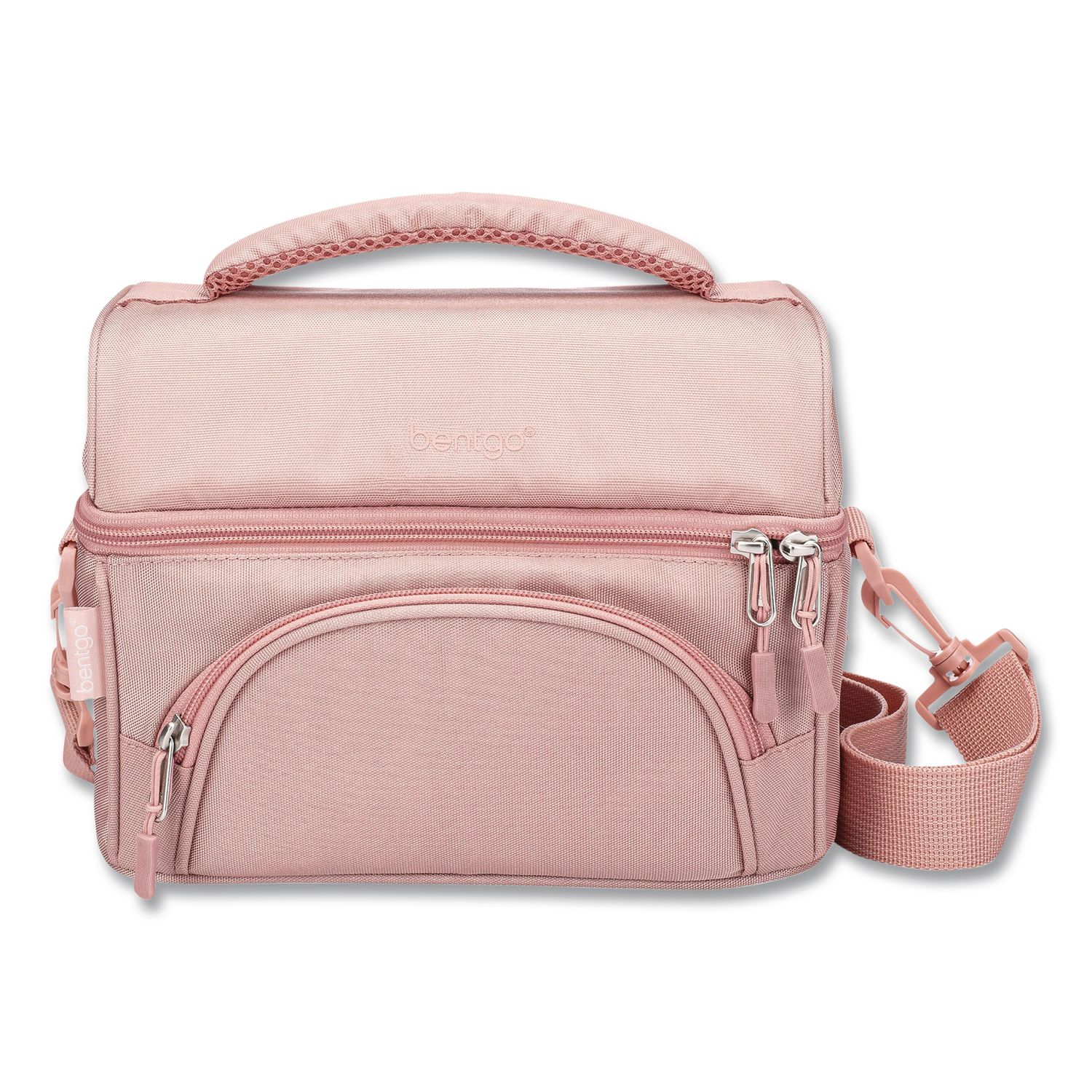 Deluxe Insulated Lunch Bag, 8" x 10" x 7.5", Blush Pink