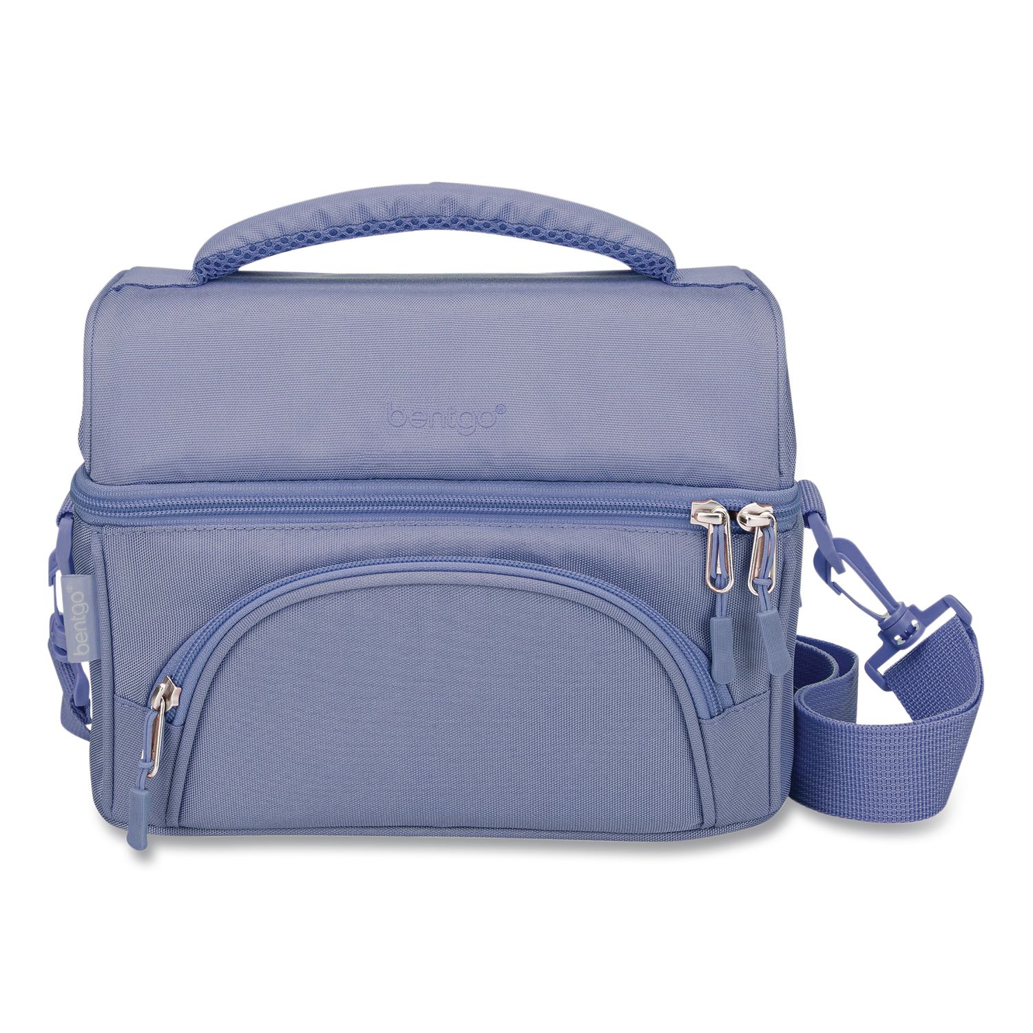 Deluxe Insulated Lunch Bag, 8" x 10" x 7.5", Slate Blue