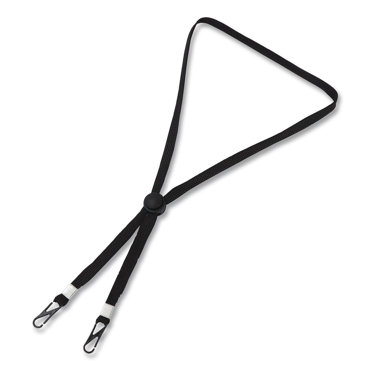 Face Mask Lanyard, Plastic Fastener, 30" Long, Black