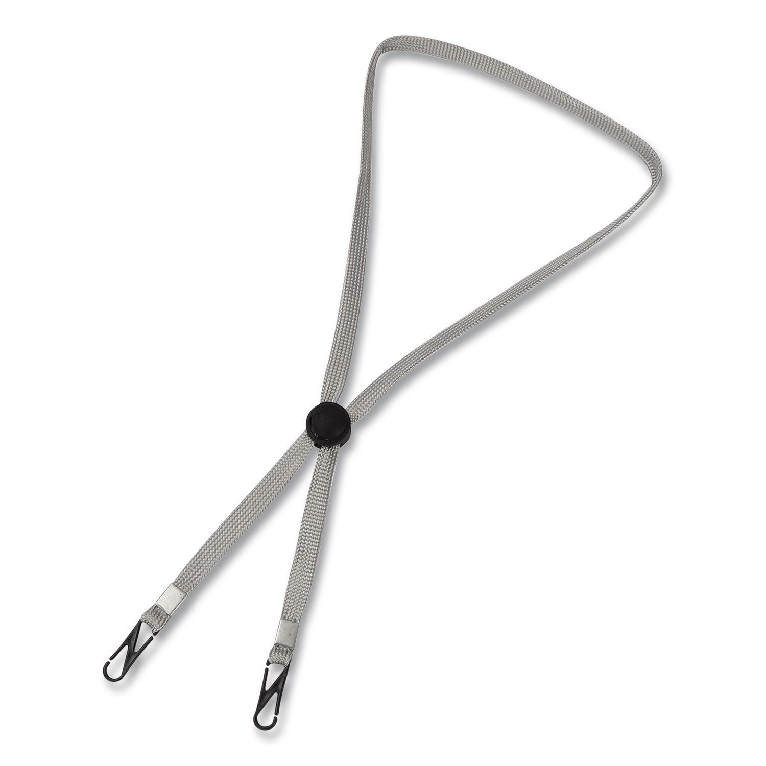 Face Mask Lanyard, Plastic Fastener, 30" Long, Gray