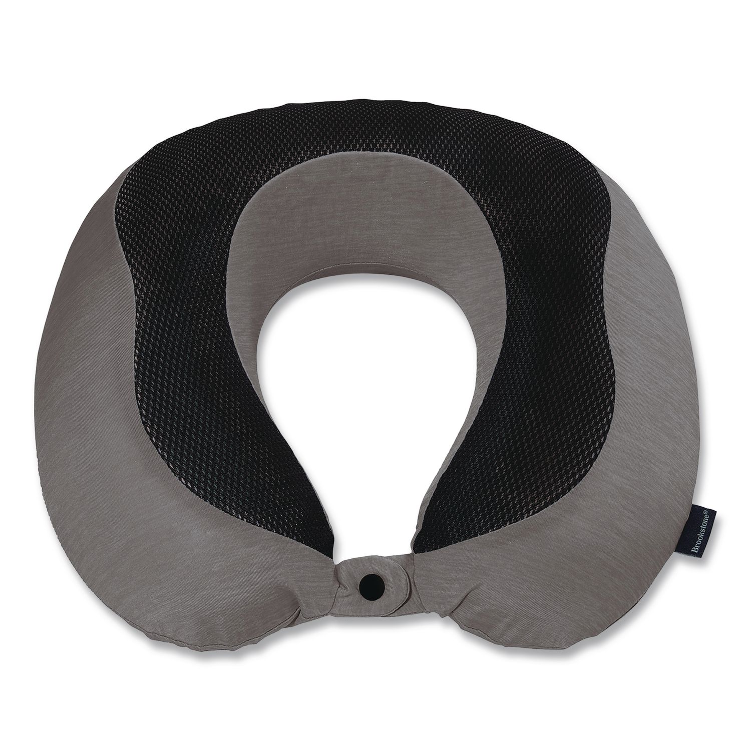 U-Shaped Memory Foam Travel Pillow, One Size Fits Most, 12.6 x 3.74 x 12.2, Gray/Black