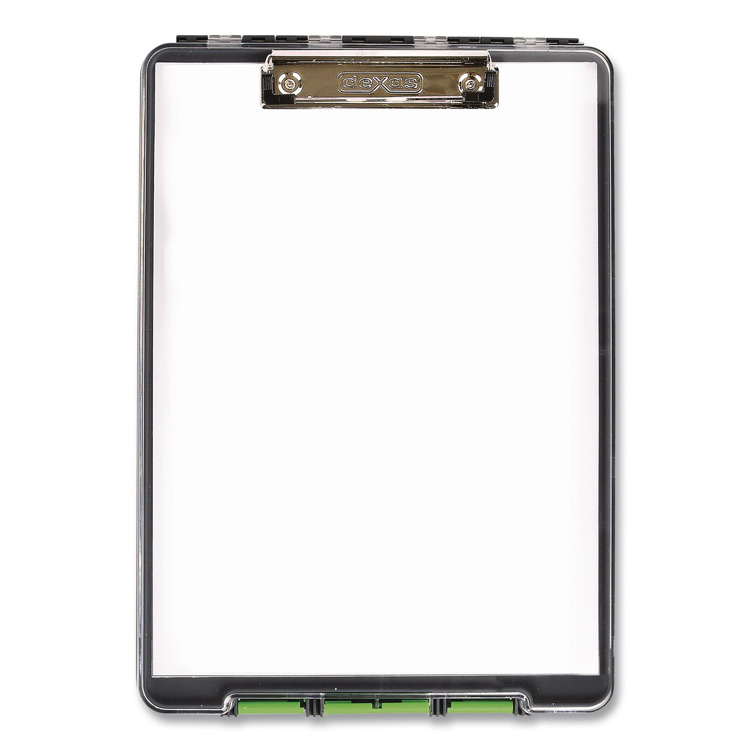 ClearView Clipcase Storage Clipboard, 0.35" Clip Capacity, Holds 8.87 x 12.25 Sheets, Gray/Green