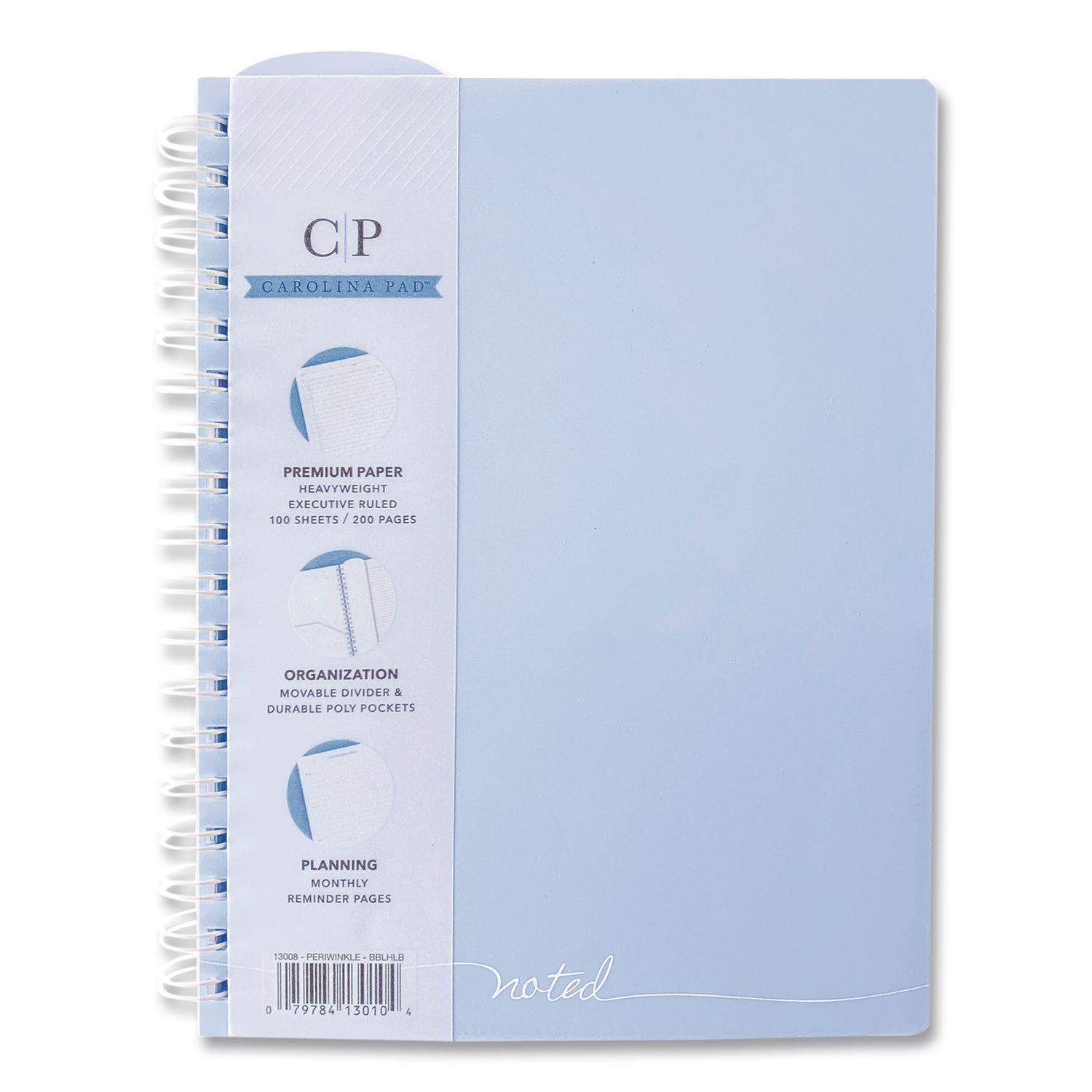 Noted Neutrals Ideal Notebook, Management Format with College Ruling, Randomly Assorted Cover Colors, (100) 9.5 x 7.35 Sheets
