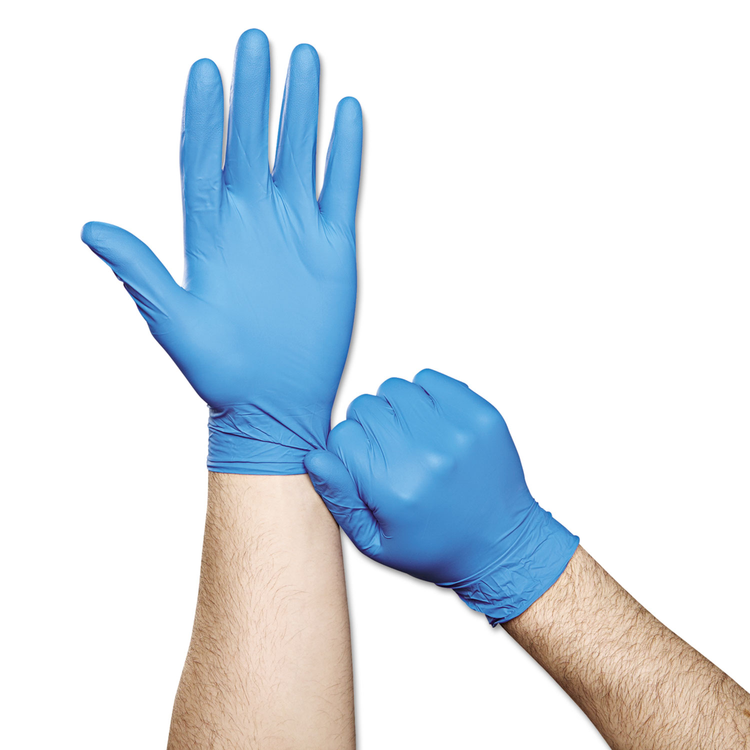 TNT Disposable Nitrile Gloves, Non-powdered, Blue, Large, 100/Box