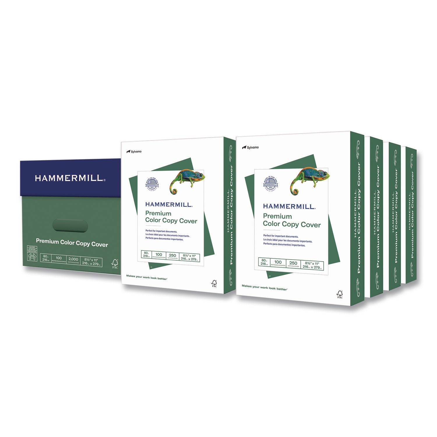 Premium Color Copy Cover, 100 Bright, 80 lb Cover Weight, 8.5 x 11, Photo White, 250 Sheets/Ream, 8 Reams/Carton