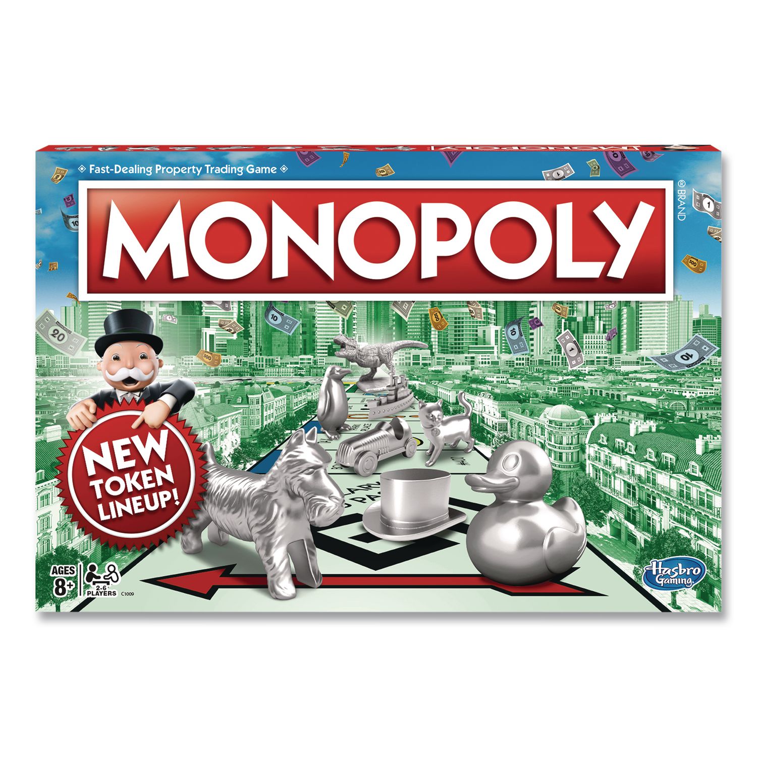 Monopoly New Edition Classic Board Game, 2 to 8 Players, Ages 8 and Up, 117 Pieces