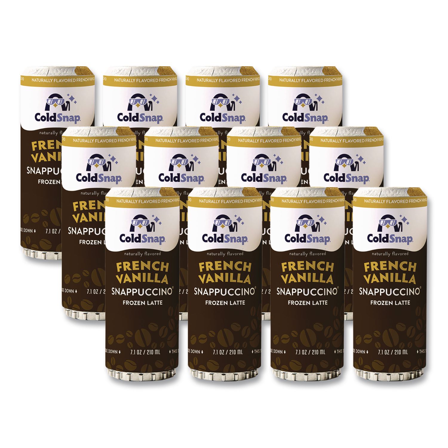 French Vanilla Snappuccino Frozen Latte Pod, 7. 1 oz Pod for ColdSnap Machine, 12/Carton