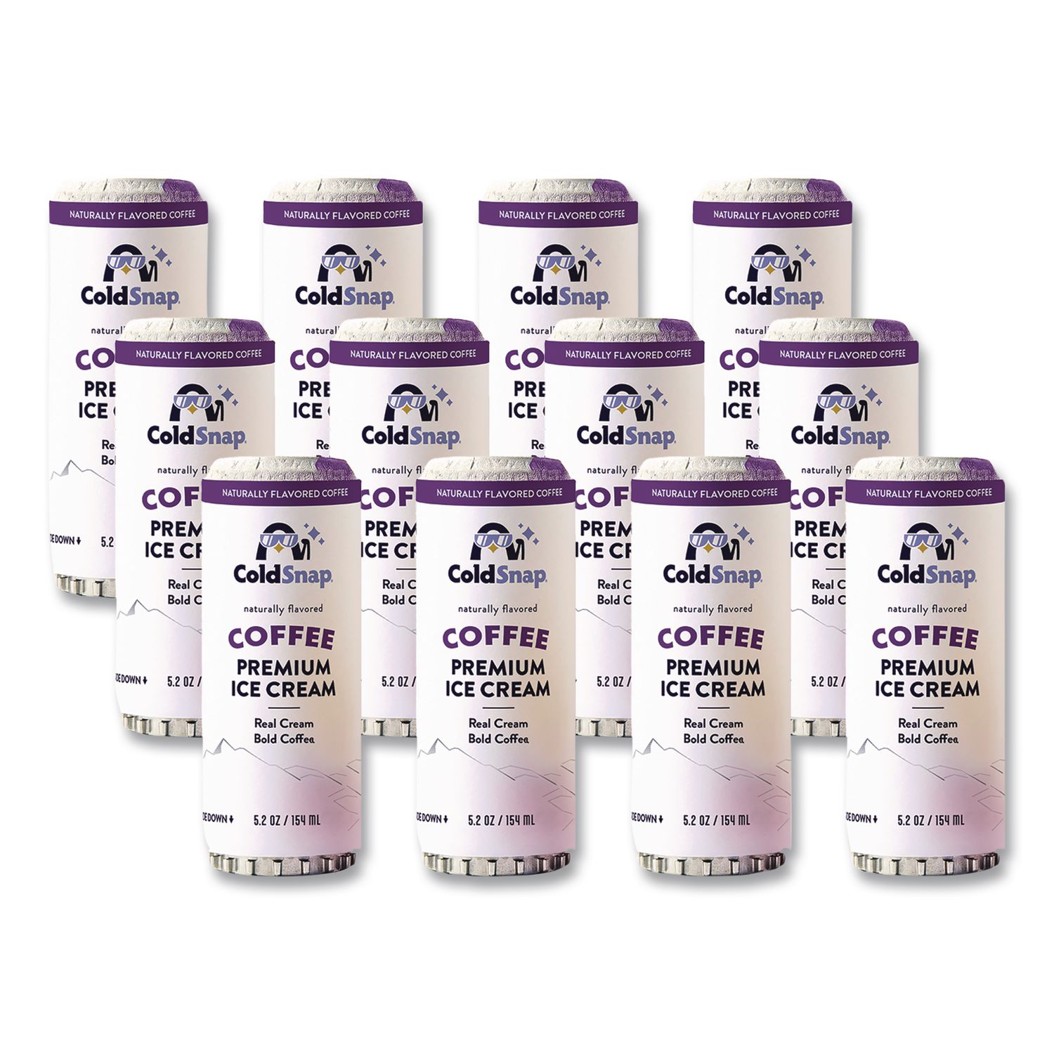 Ice Cream Pod, Coffee, 5.2 oz Single Serve Pod for ColdSnap Machine, 12/Carton