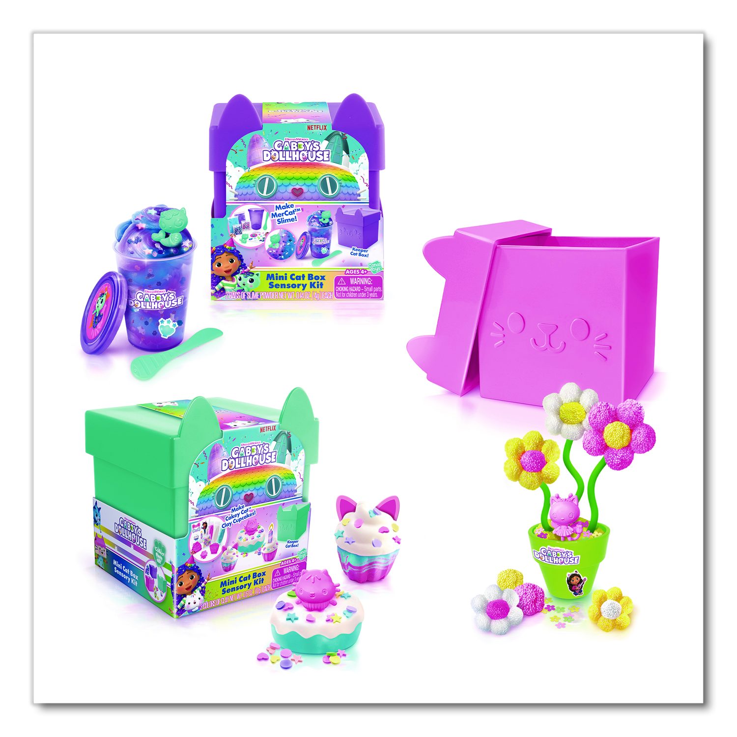 DreamWorks Gabby's Dollhouse Cat Box Sensory Compound Kit, Ages 4 and ...