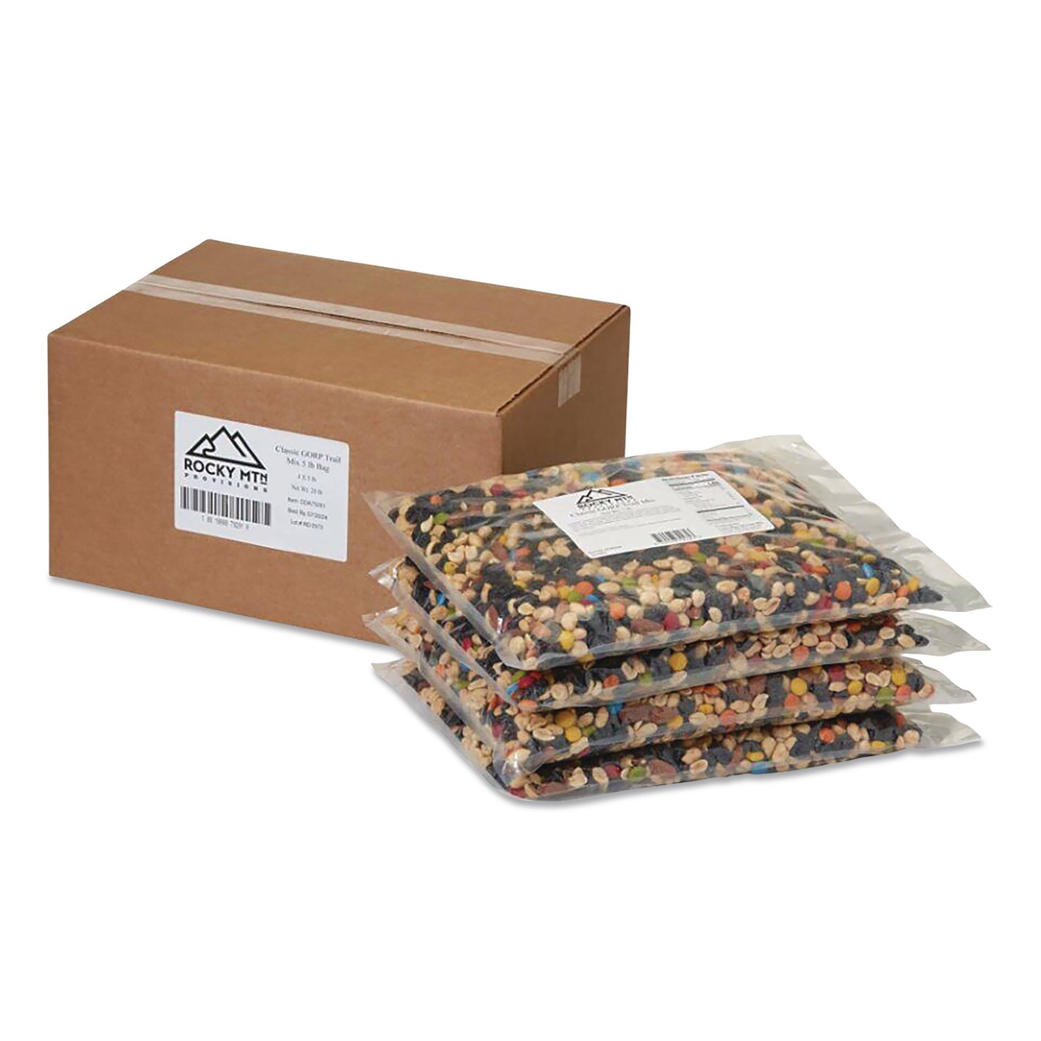 Rocky MTN Provisions Classic GORP Trail Mix, 5 lb Bag, 4/Carton