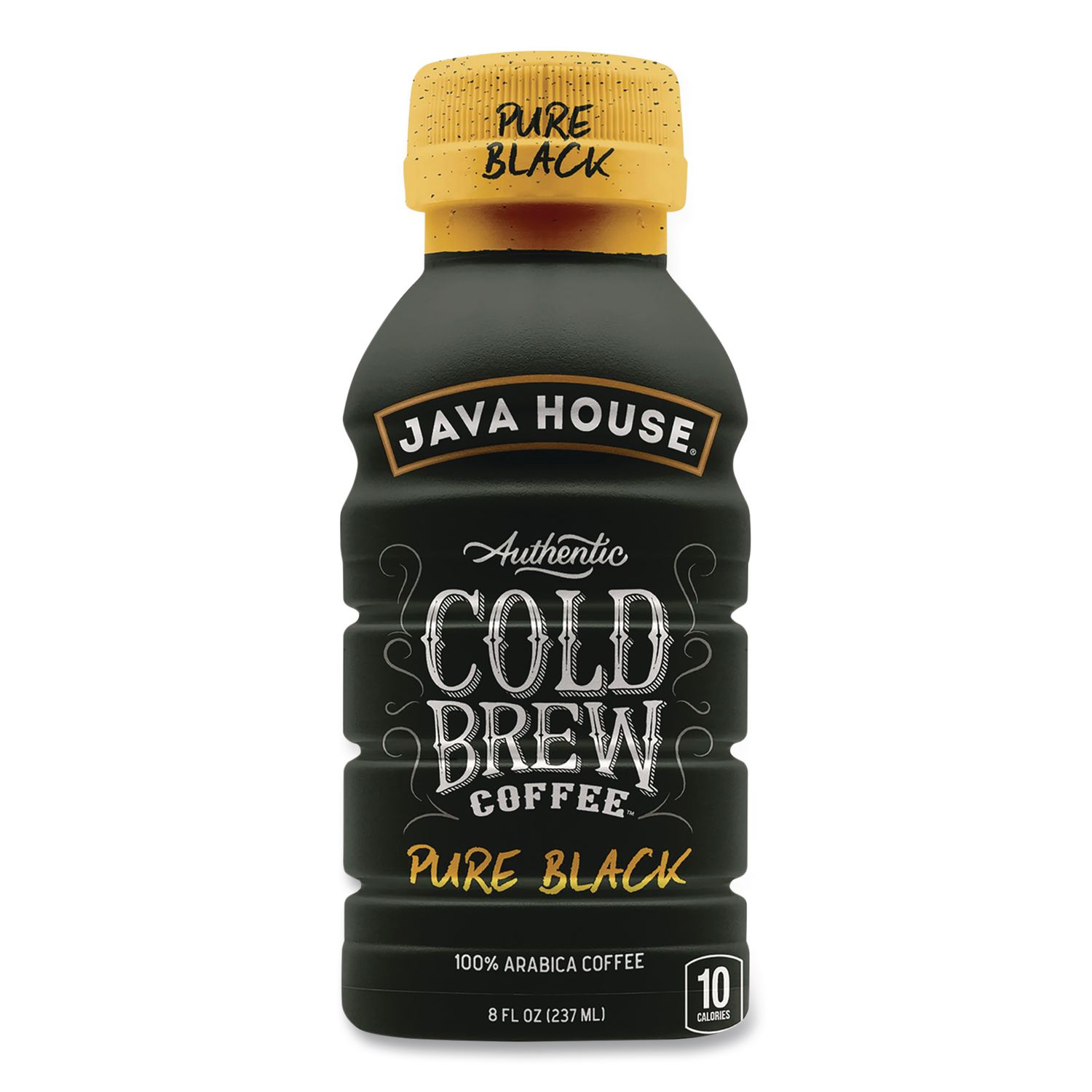 Cold Brew Coffee, Pure Black, 8 oz Bottle, 24/Carton