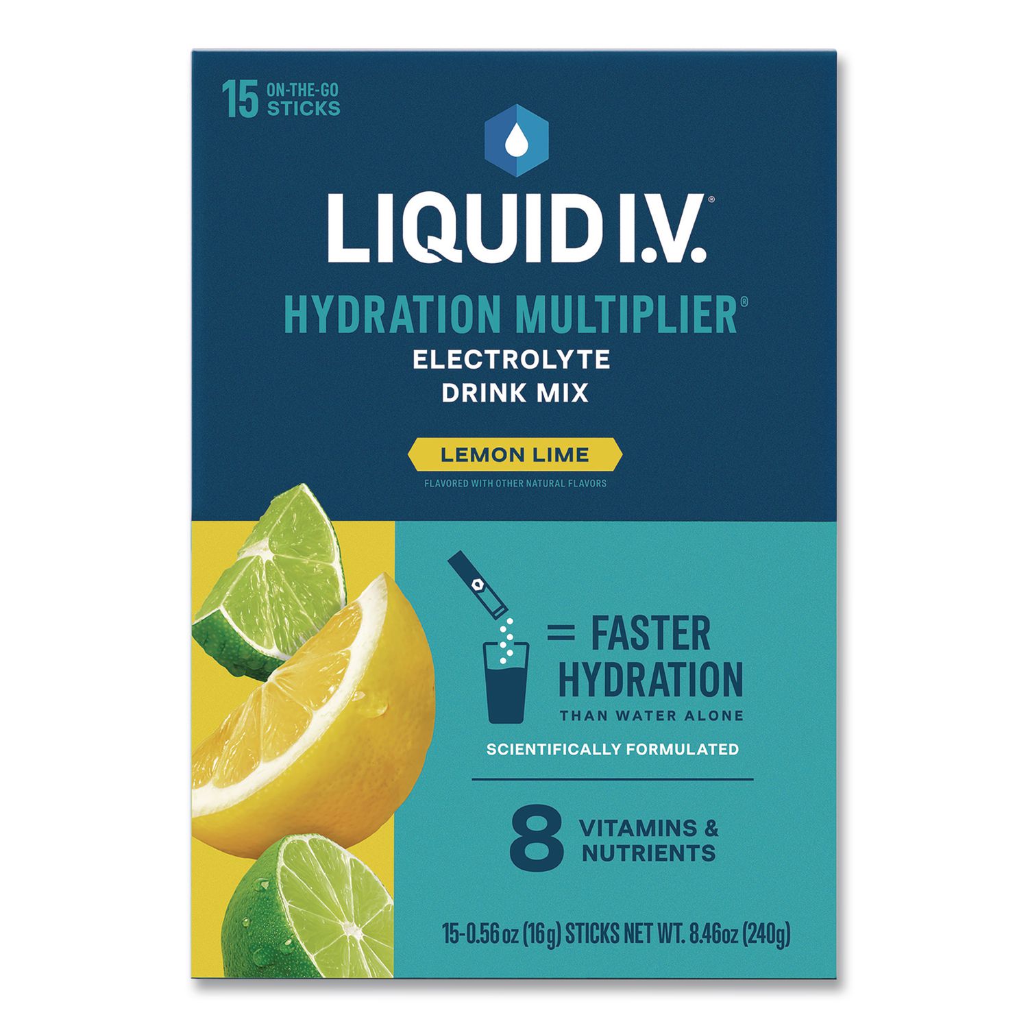 Hydration Multiplier, Lemon-Lime, 0.56 oz Stick, 15/Pack
