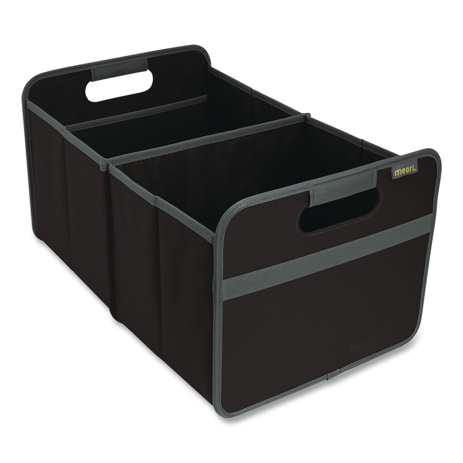 Classic Foldable Storage Box, Large, 2 Sections, 12.6 x 19.69 x 10.83, Lava Black