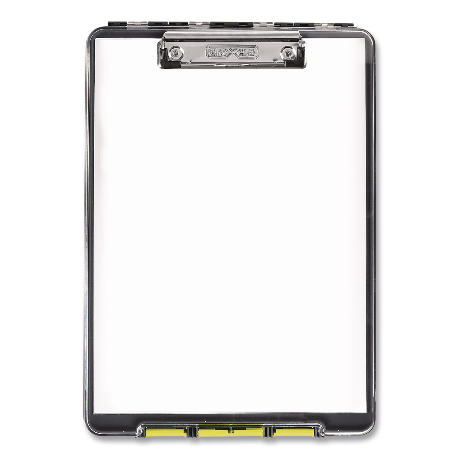 ClearView Clipcase Storage Clipboard, 0.35" Clip Capacity, Holds 8.87 x 12.25 Sheets, Gray/Yellow