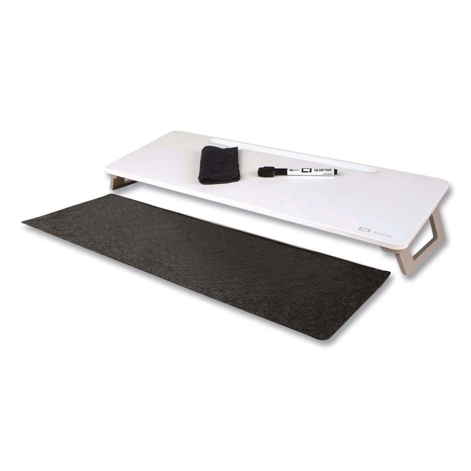Magnetic Steel Dry Erase Desktop Computer Pad, 21 x 7.75, White Surface