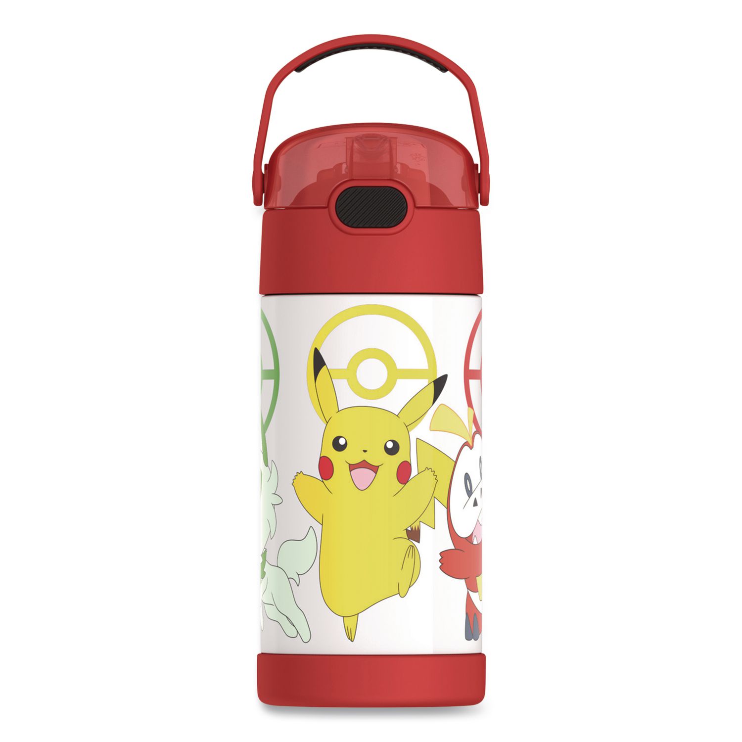 FUNtainer Pokemon Stainless Steel Vacuum Insulated Water Bottle, 12 oz, Multicolor