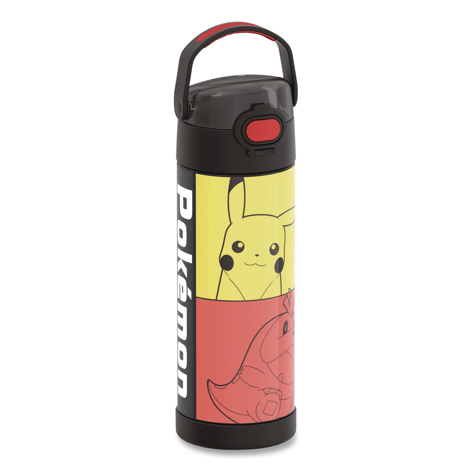 FUNtainer Pokemon Stainless Steel Vacuum Insulated Water Bottle, 16 oz, Multicolor