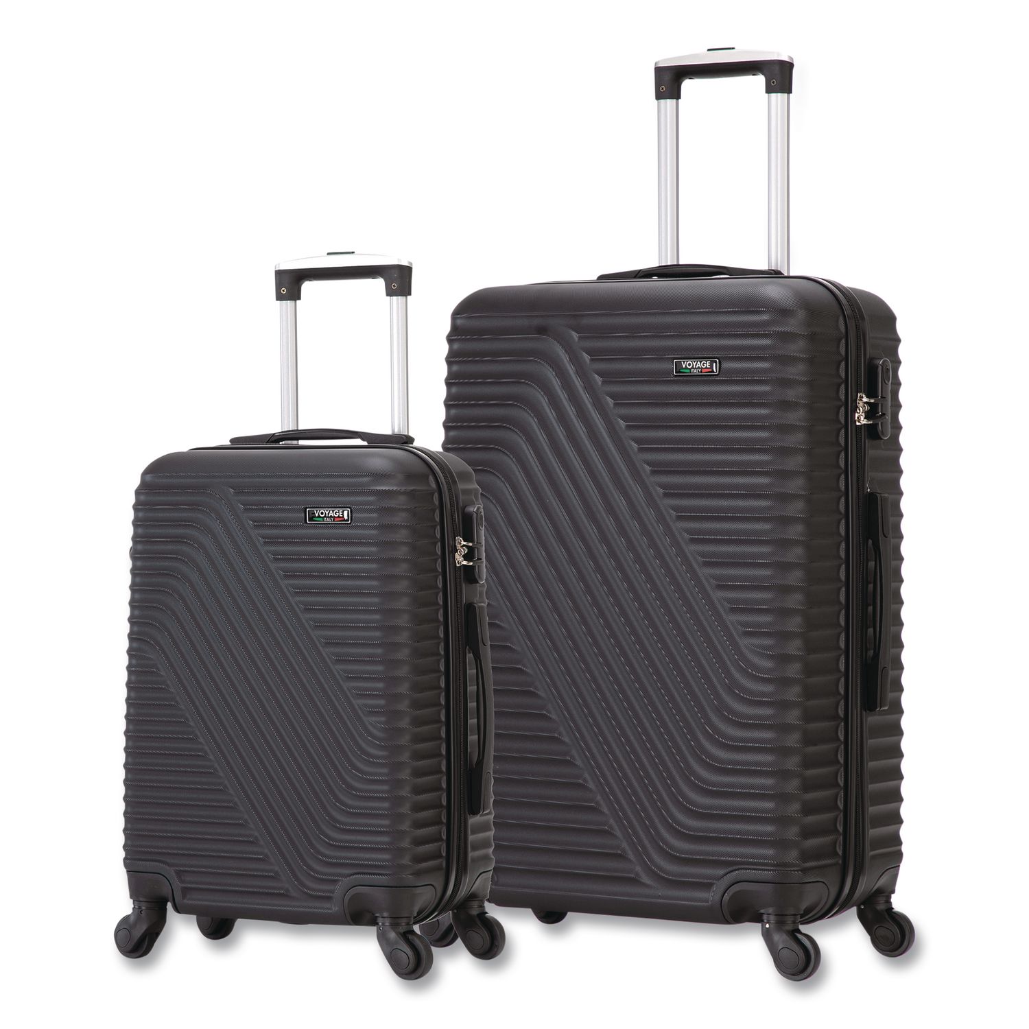 VOYAGE Vertice ABS 2-Piece Luggage Set, Black