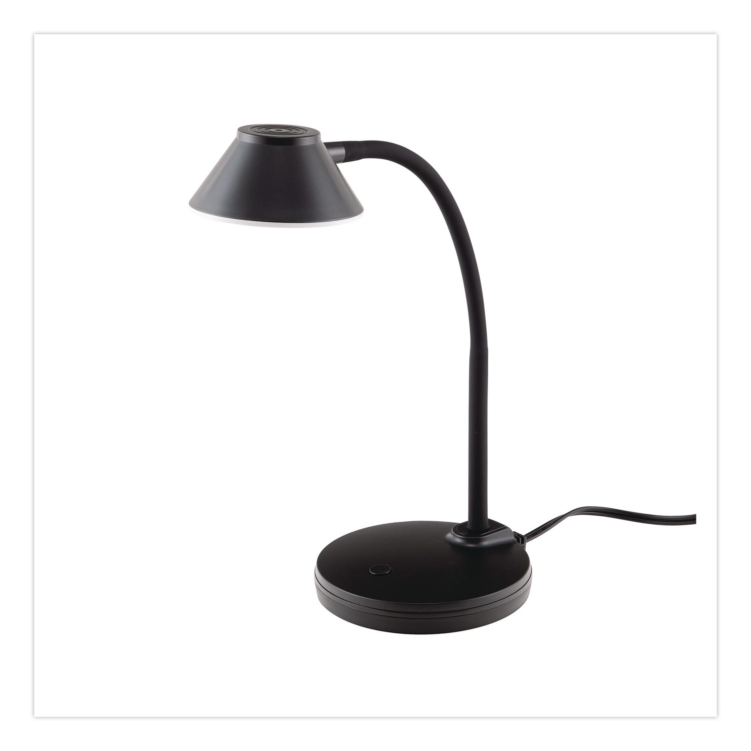LED Gooseneck Desk Lamp, 13" High, Black