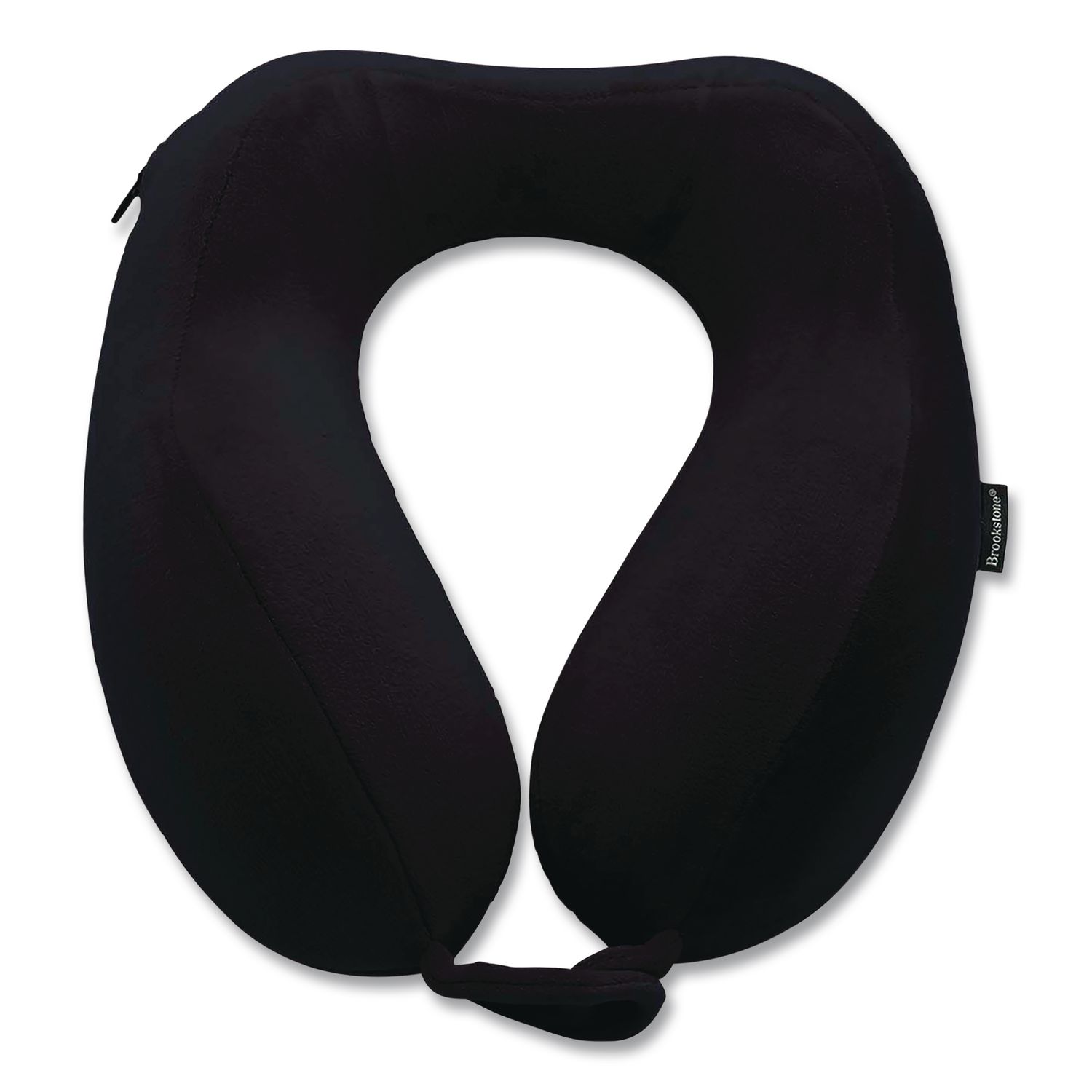 Memory Foam Fabric Travel Pillow, One Size Fits Most, 9.84 x 5.5 x 11, Black