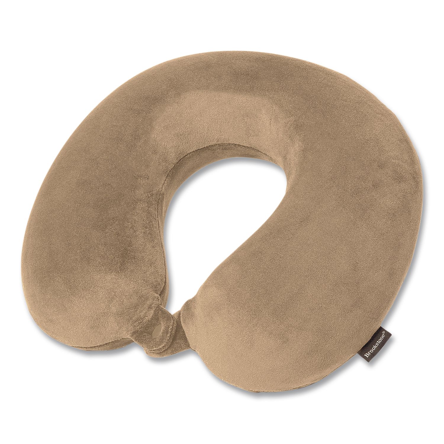 U-Shaped Memory Foam Travel Pillow, 11.8 x 3.74 x 12.6, Khaki