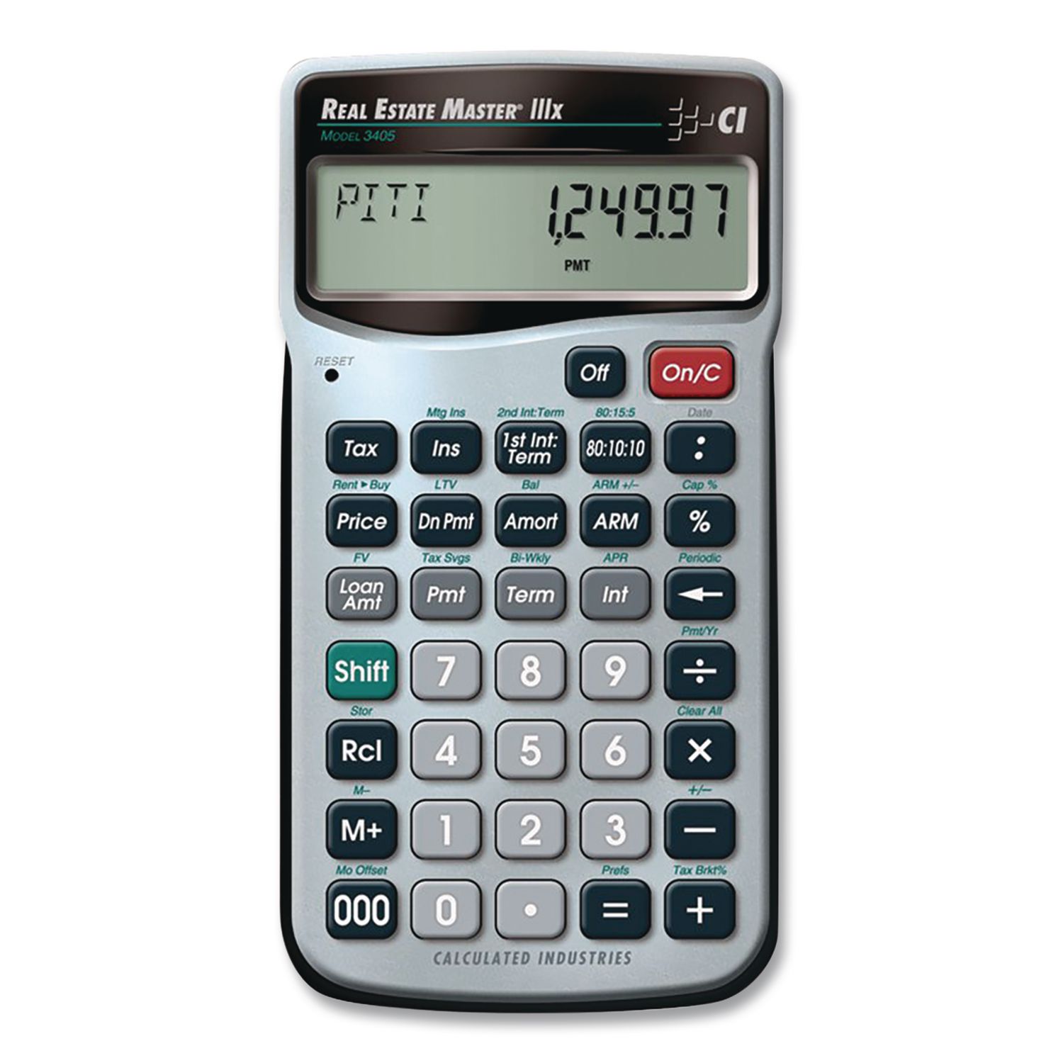 Master 3405 Real Estate and Mortgage Calculator, 9-Digit LCD