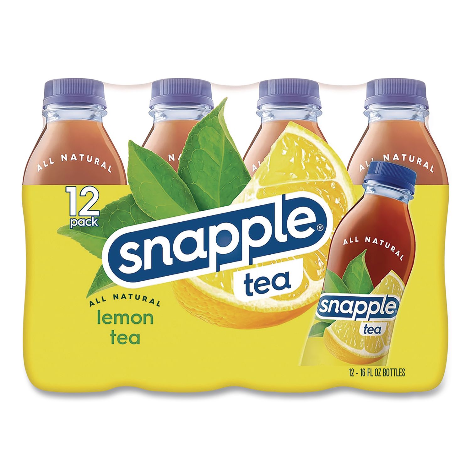 Flavored Tea, Lemon, 16 oz Bottle, 24/Carton