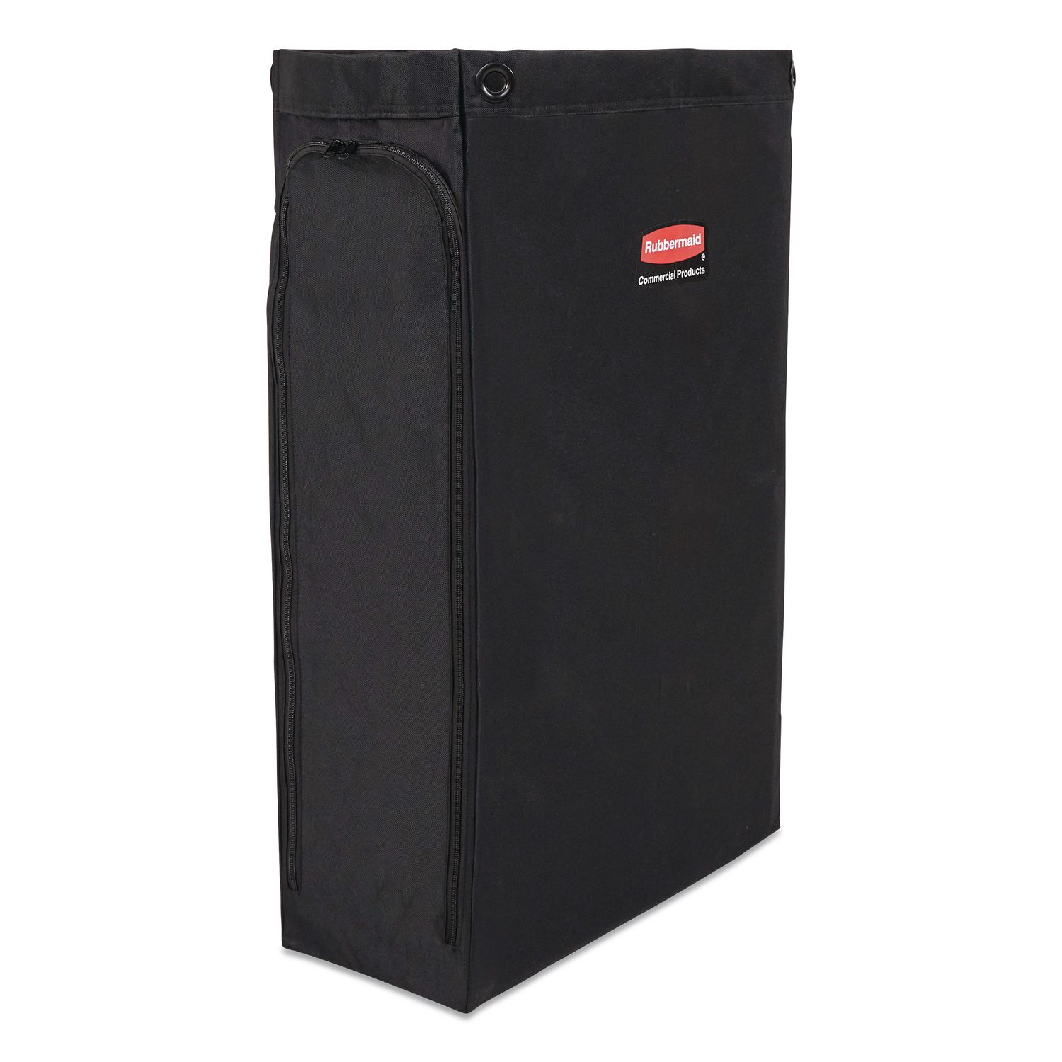 Side Load Linen Bag for Rubbermaid Commercial 2202581, 2202527, 2202587 Carts, 3.7 Bushels, 9 x 21.1 x 33, Black, 4/CT