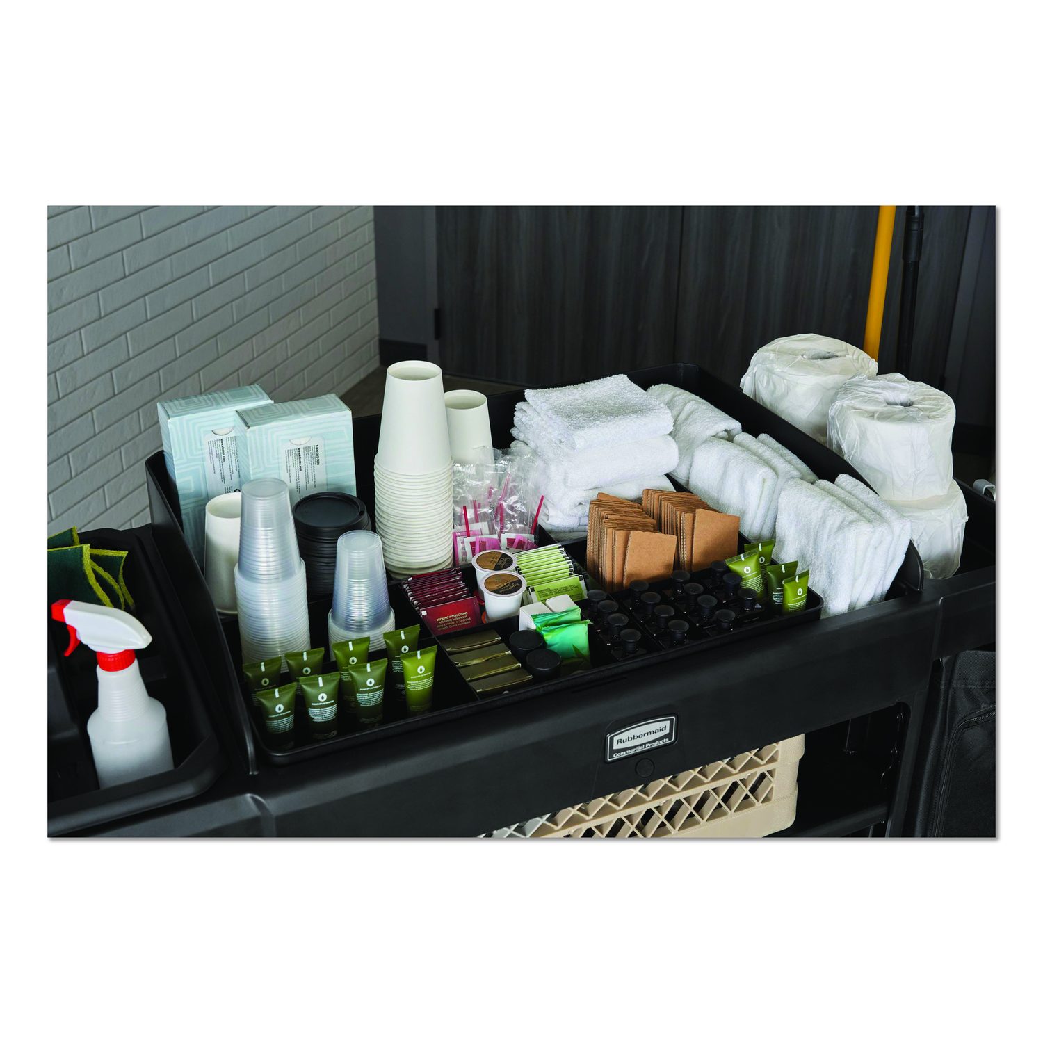 Rubbermaid® Commercial Full Size Housekeeping Cart with Accessory ...