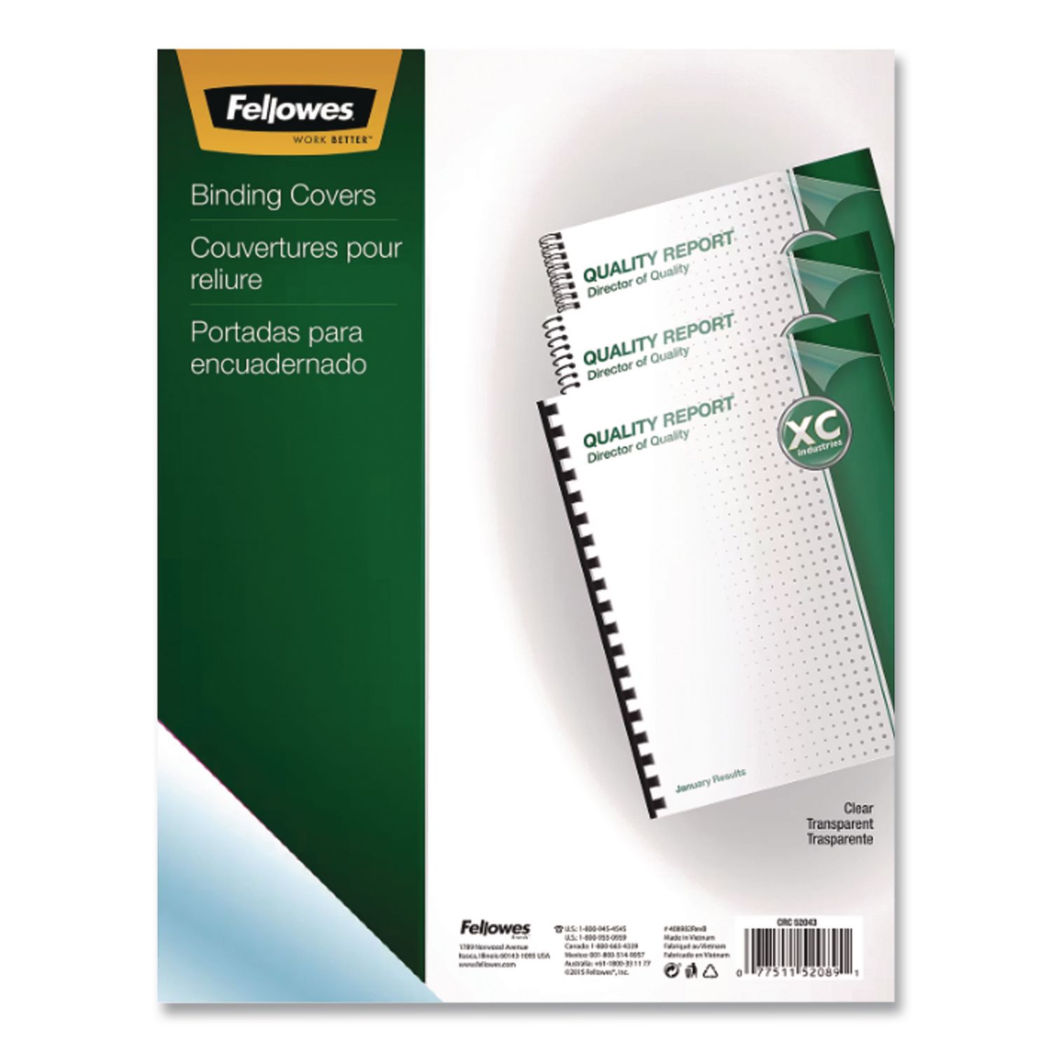 Futura Presentation Covers for Binding Systems, Round Corners, 8.5 x 11, Lined Transparent, 25/Pack