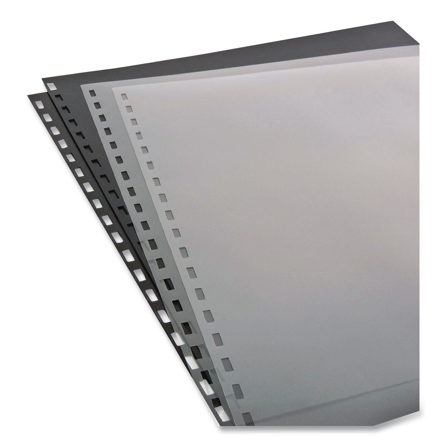 ZipBind Presentation Cover, Plastic, Square Corners, 8.5 x 11, Black/Clear, 10/Pack