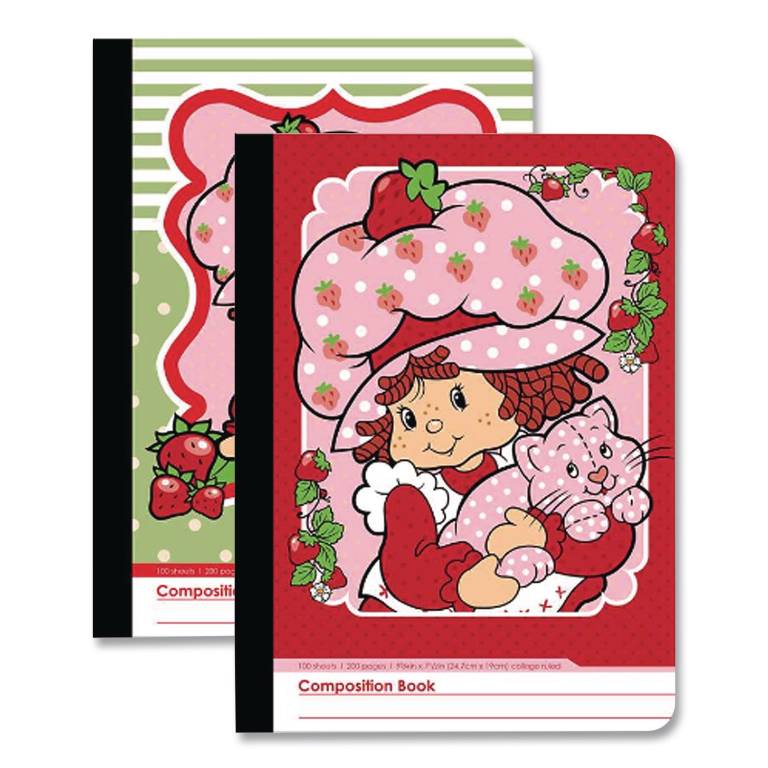 Licensed Composition Book, Randomly Assorted Strawberry Shortcake Cover Designs, Medium/College Rule, (100) 9.75 x 7.5 Sheets
