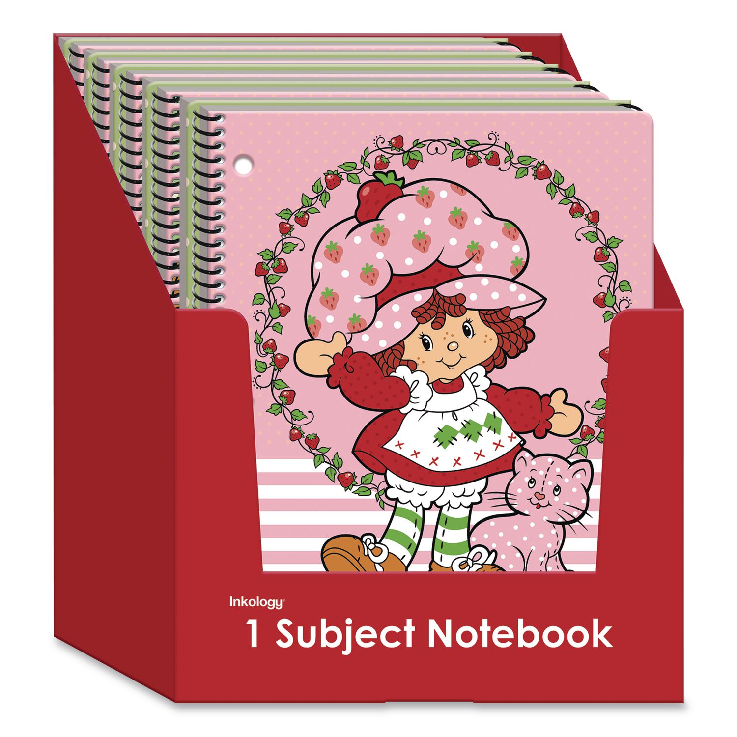 Licensed Spiral Notebook, Randomly Assorted Strawberry Shortcake Cover Designs, Medium/College Rule, (80) 10.5 x 8 Sheets
