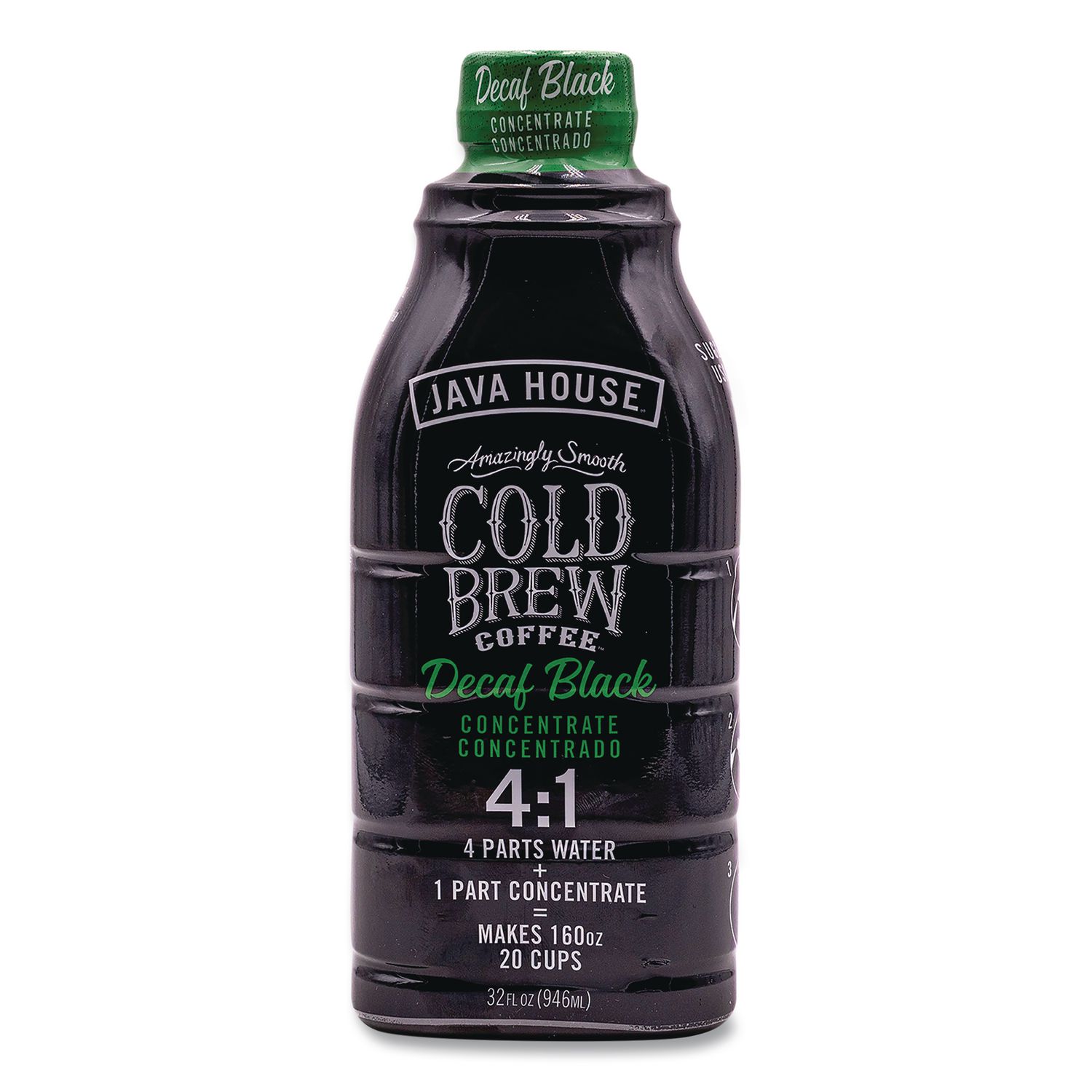Cold Brew Coffee Concentrate, Decaf Black, 32 oz Bottle