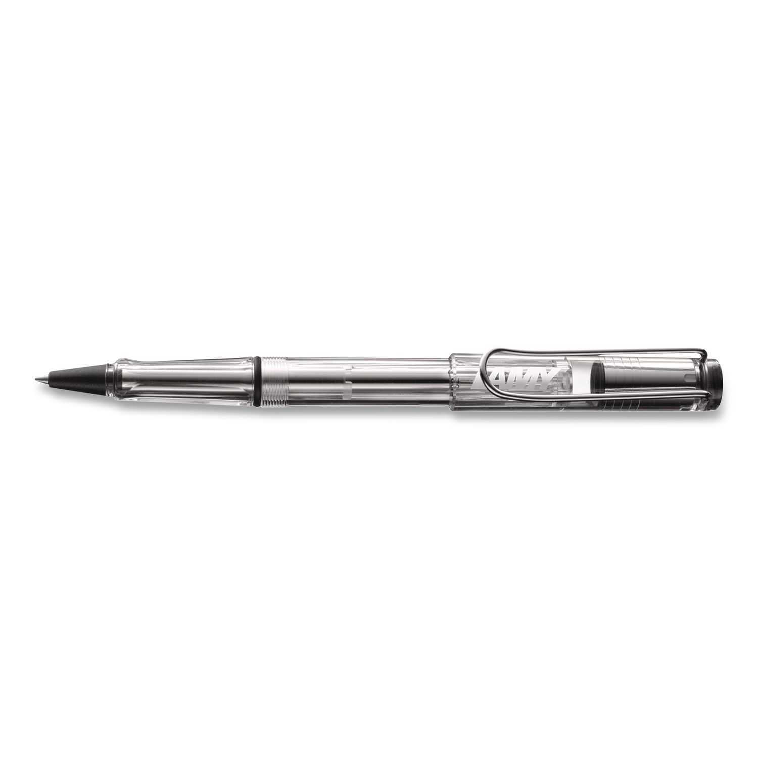 safari Rollerball Pen, Stick, Medium, Black Ink, Vista Transparent/Black Barrel