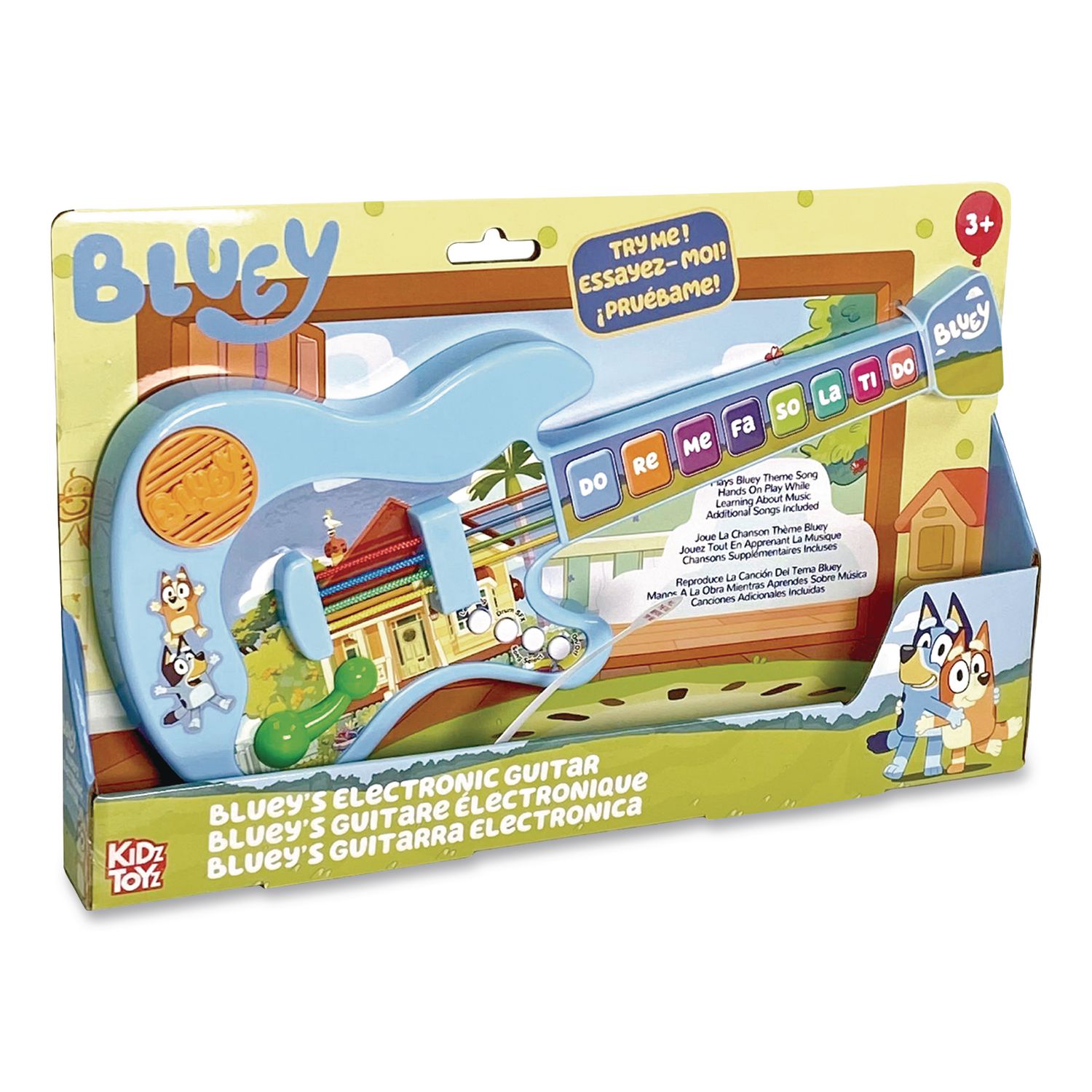 Music Time Band Electronic Guitar, Ages 3 and Up, Blue/Orange/Green