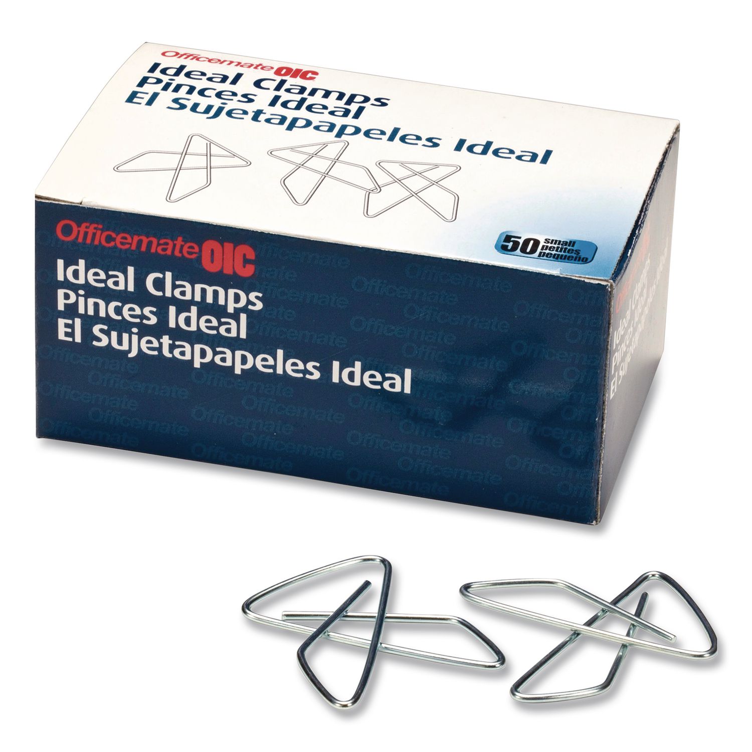 OIC Ideal Butterfly Clamps, #2, Silver, 50/Box