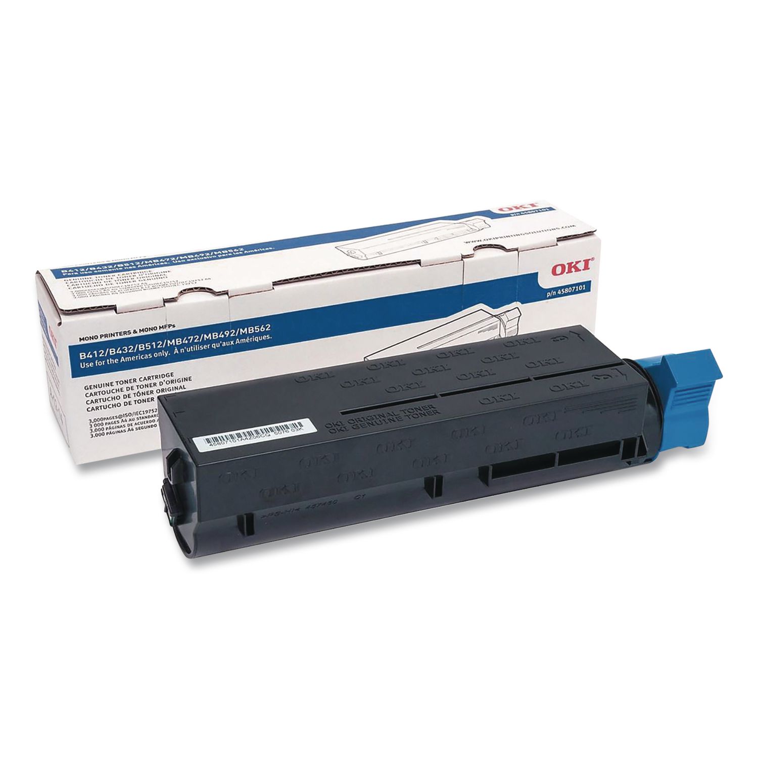 45807101 Toner, 3,000 Page-Yield, Black