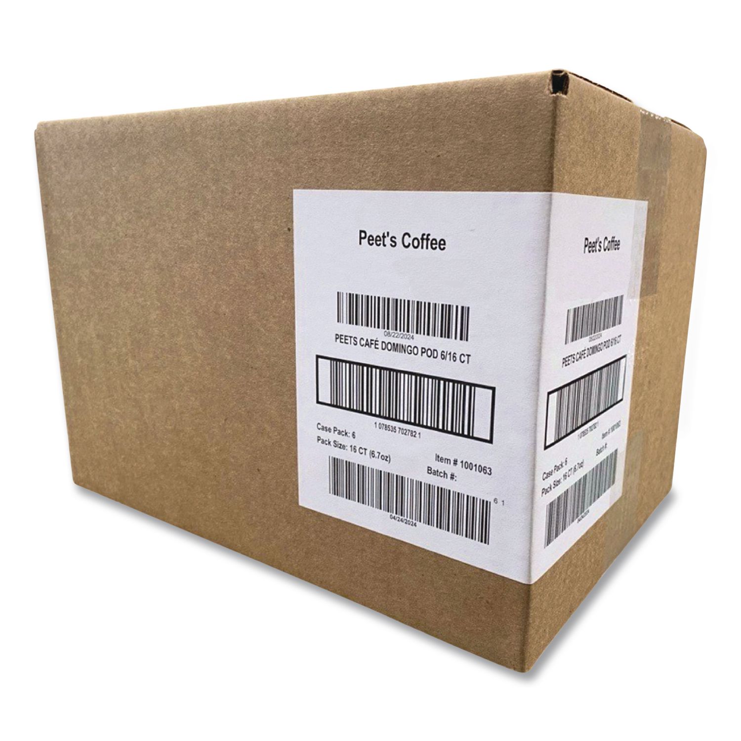 Cafe Domingo Soft Pods, 16/ Box, 6 Boxes/Carton