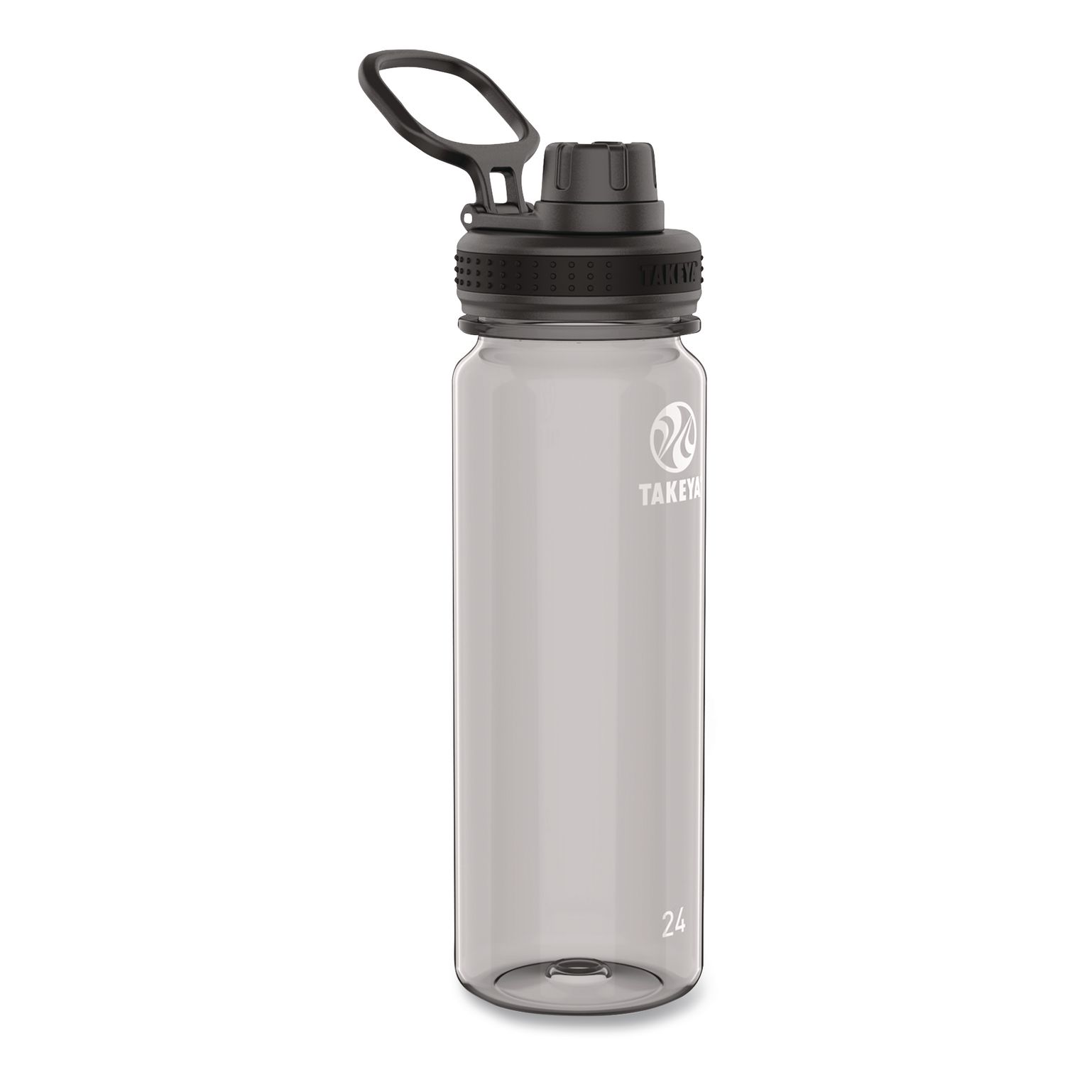 Tritan Plastic Water Bottle, 24 oz, Stormy Black