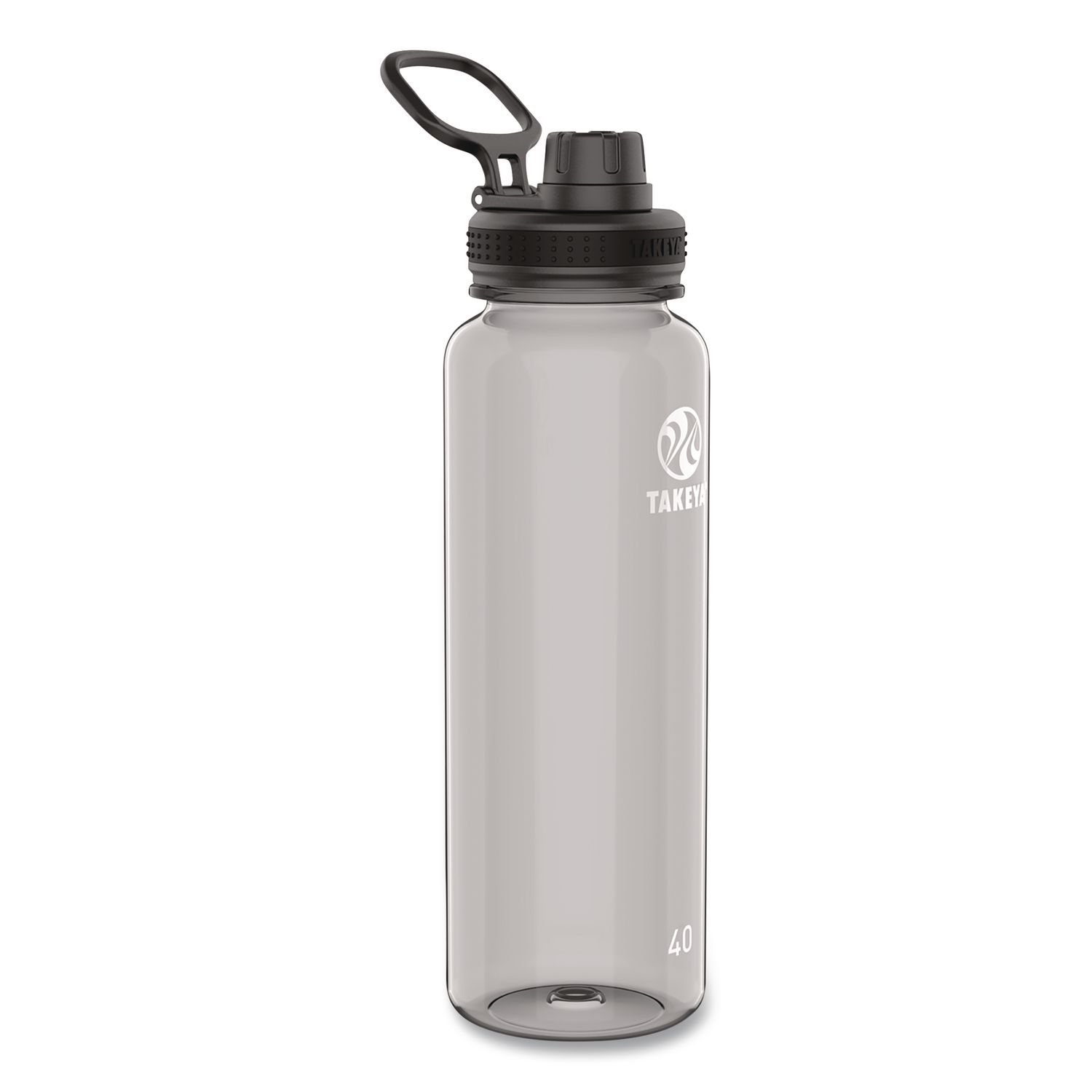 Tritan Plastic Water Bottle, 40 oz, Stormy Black