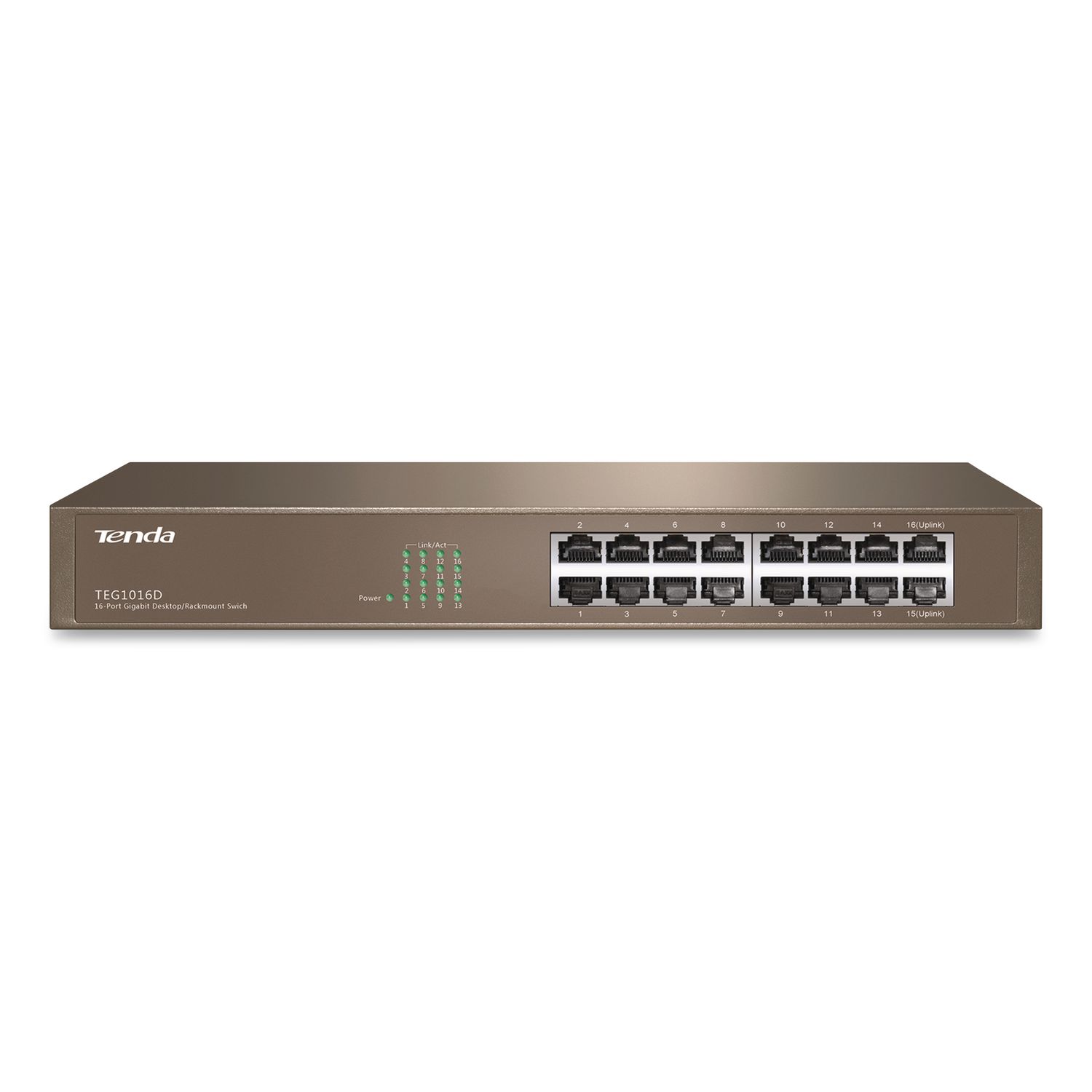 TEG1016D 10/100/1000Mbps Ethernet Unmanaged Switch, 16 Ports