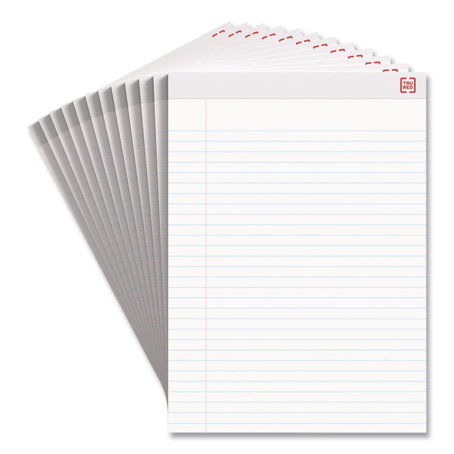 Notepads, Wide/Legal Rule, (50) White 8.5 x 11 Sheets, Dozen